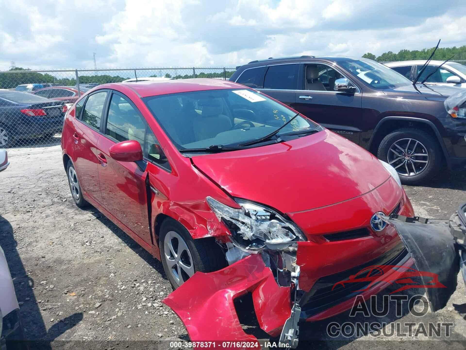 TOYOTA PRIUS 2012 - JTDKN3DU3C1523102