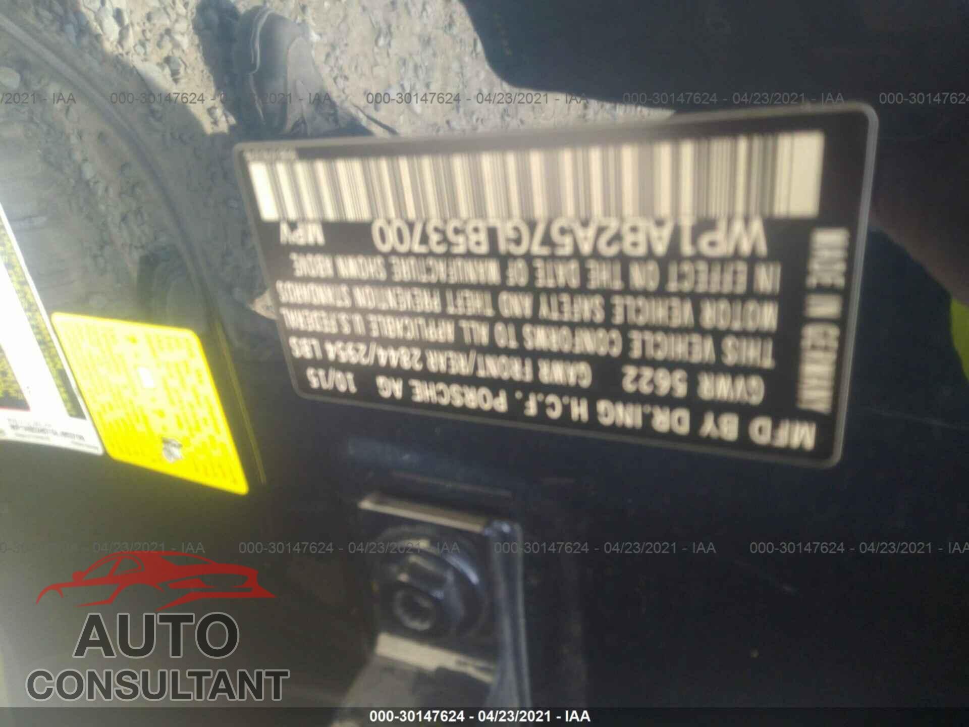 PORSCHE MACAN 2016 - WP1AB2A57GLB53700