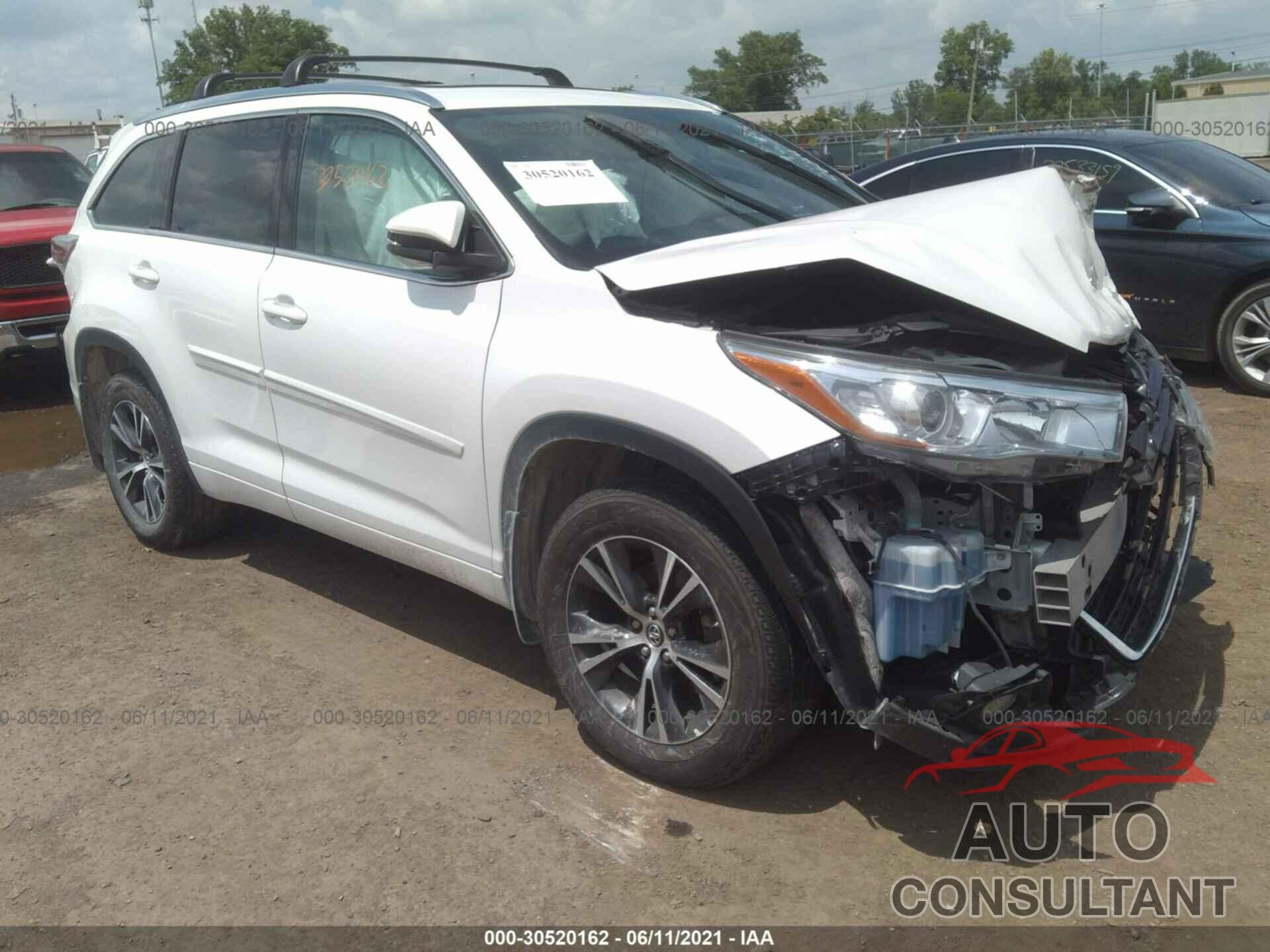 TOYOTA HIGHLANDER 2016 - 5TDJKRFH6GS235624
