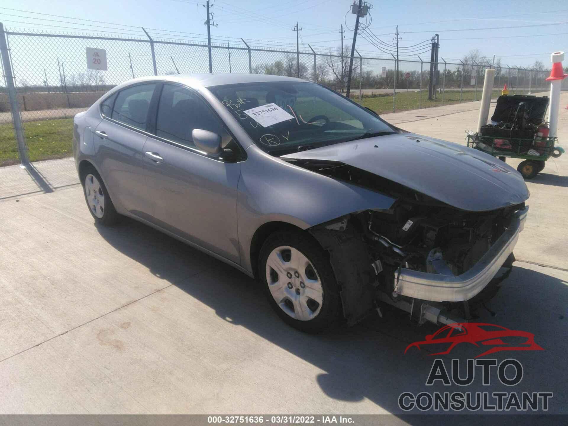 DODGE DART 2016 - 1C3CDFAA9GD683268