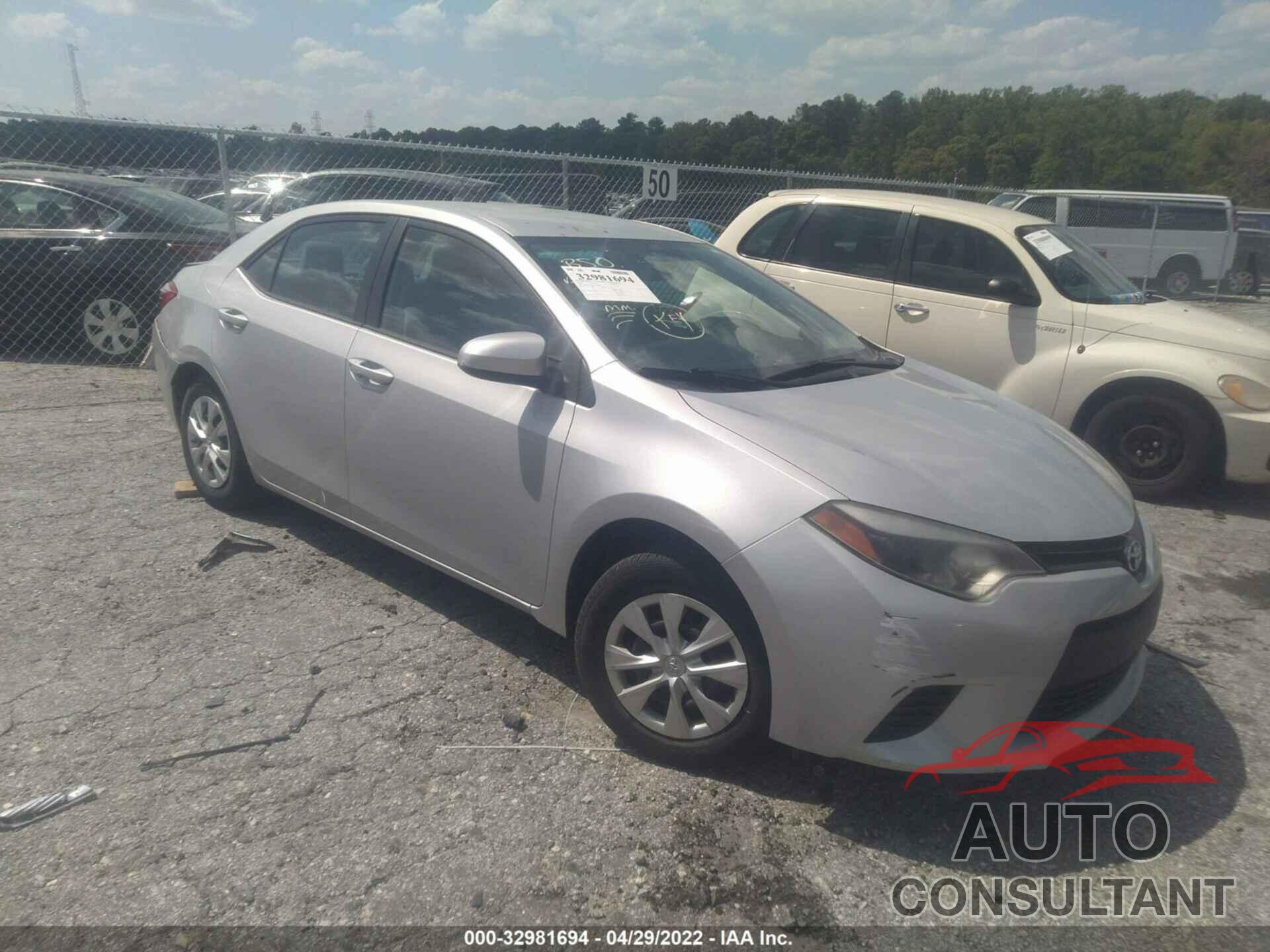 TOYOTA COROLLA 2016 - 2T1BURHEXGC526878