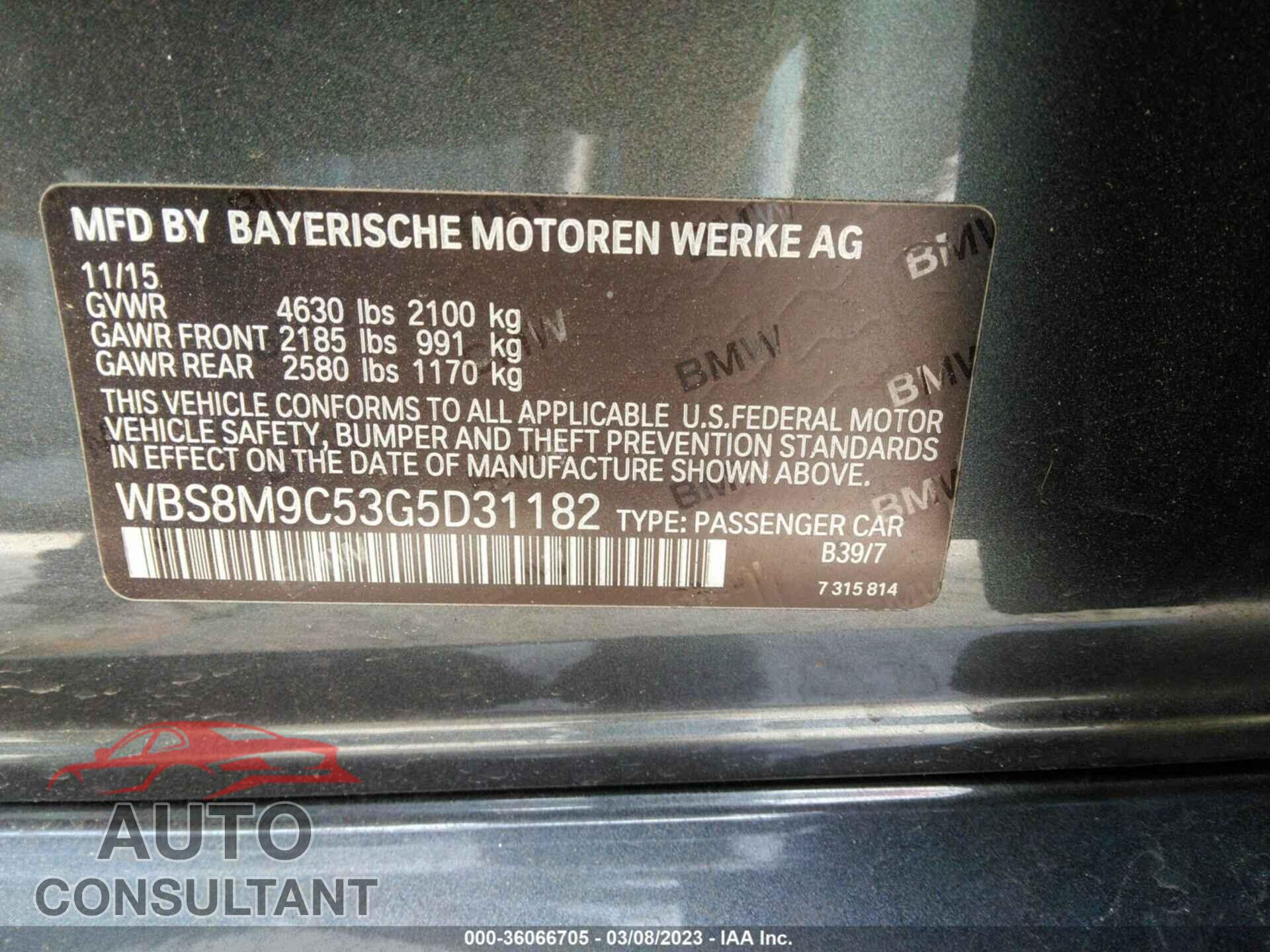 BMW M3 2016 - WBS8M9C53G5D31182