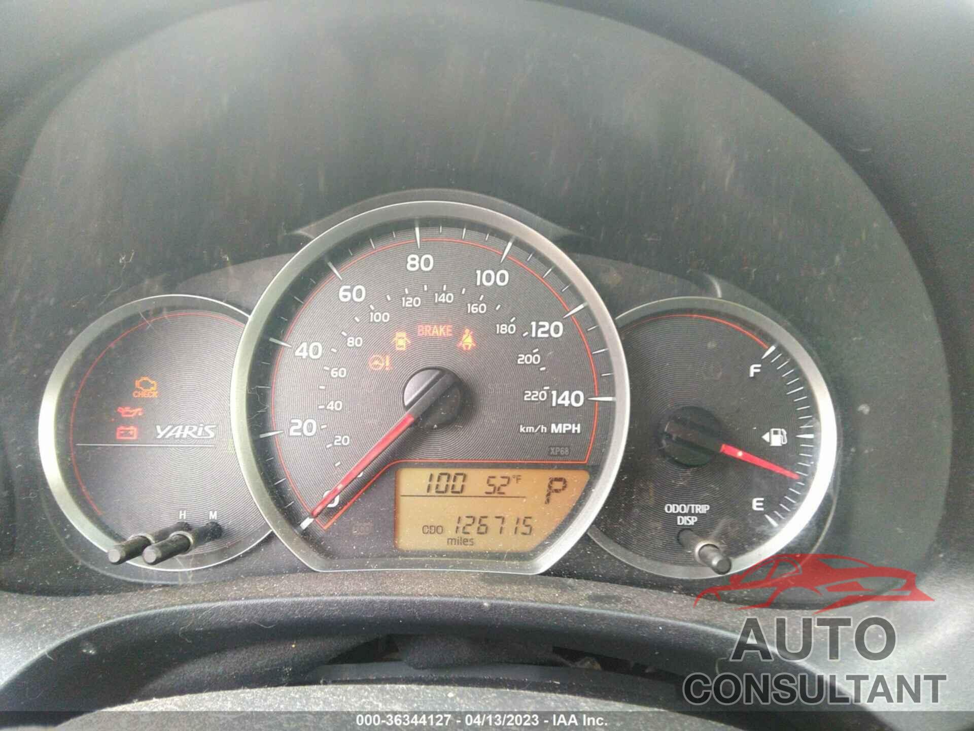 TOYOTA YARIS 2013 - JTDJTUD33DD565641