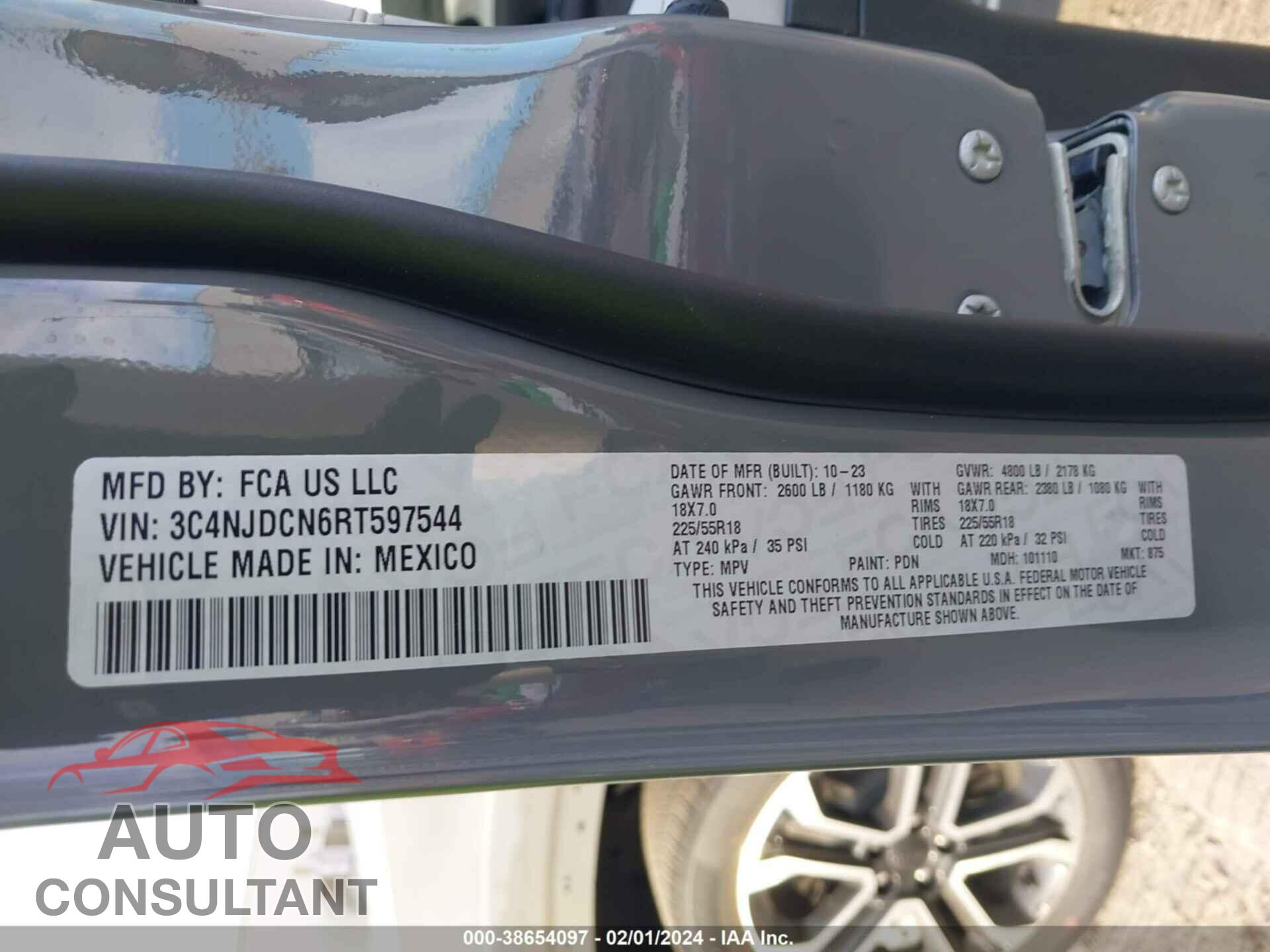 JEEP COMPASS 2024 - 3C4NJDCN6RT597544