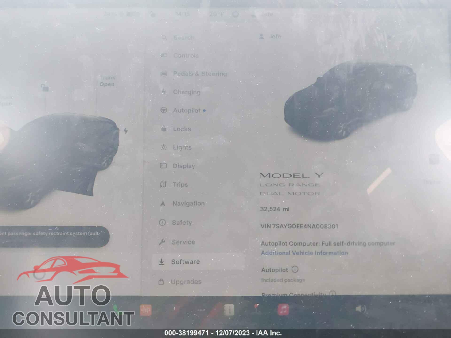 TESLA MODEL Y 2022 - 7SAYGDEE4NA008301
