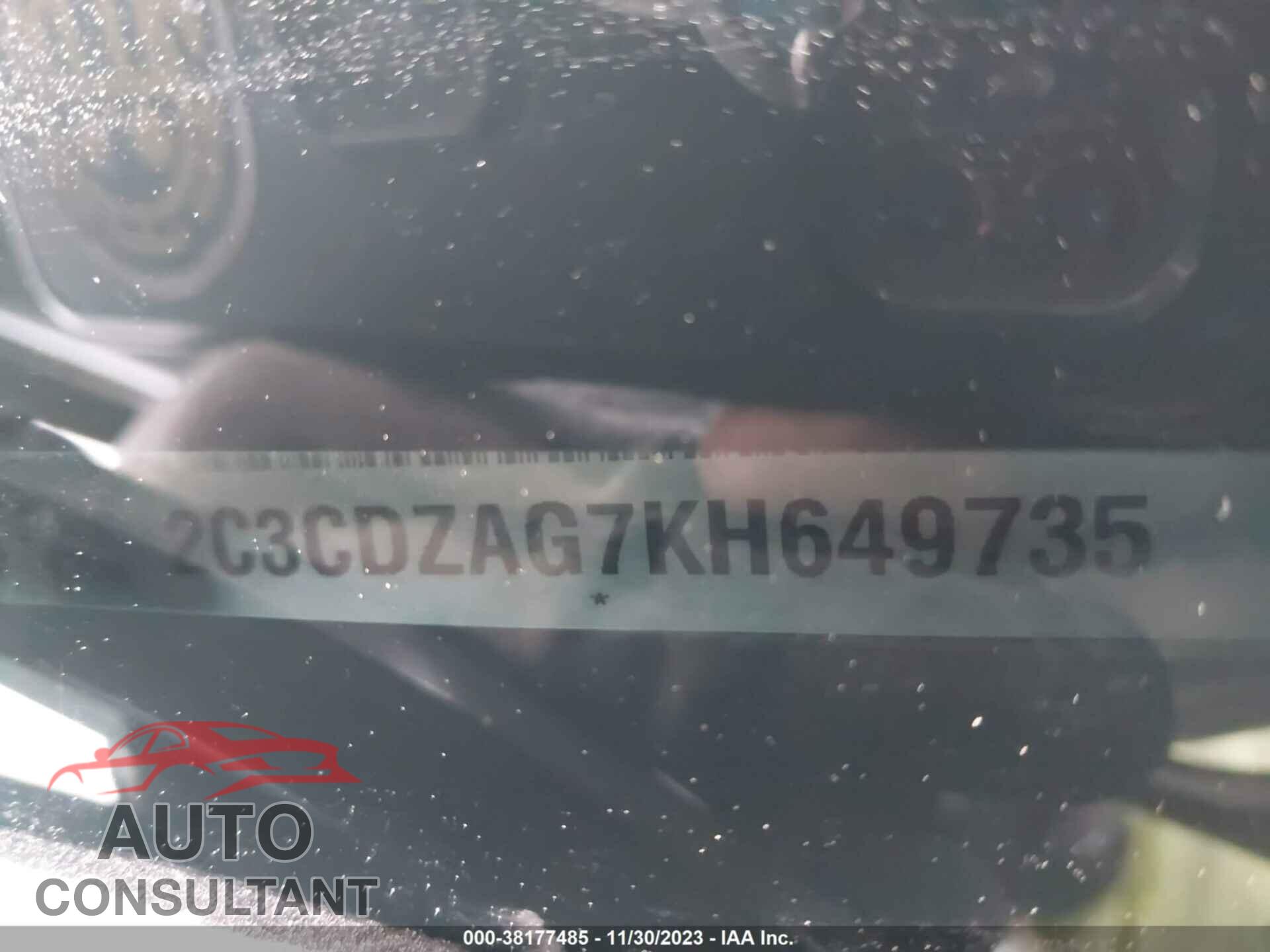 DODGE CHALLENGER 2019 - 2C3CDZAG7KH649735