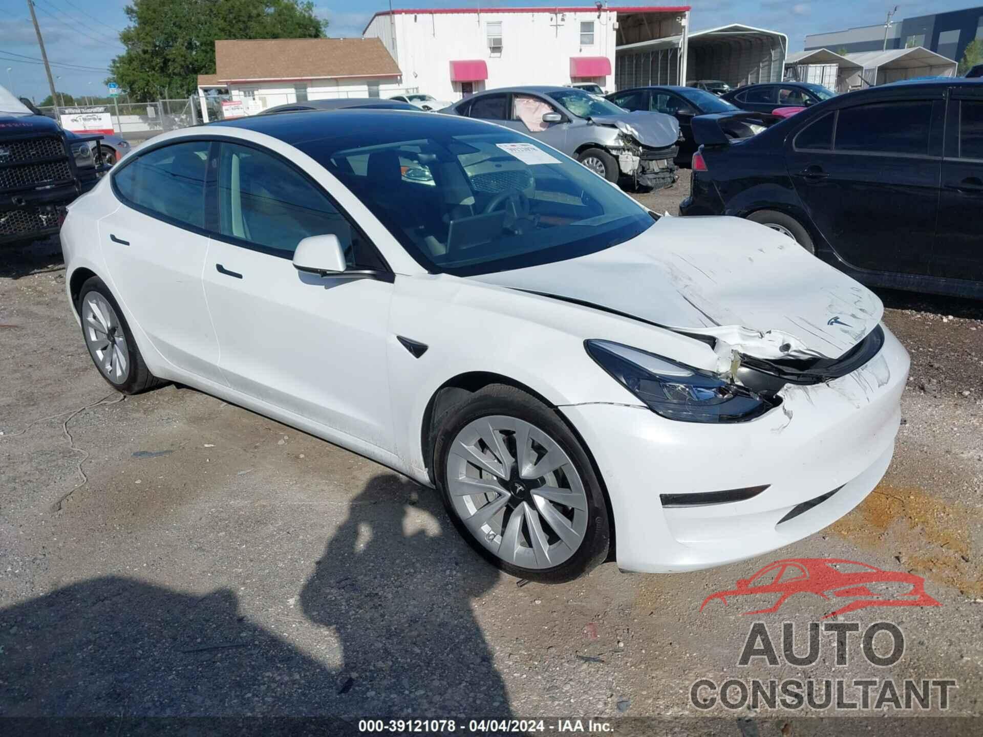 TESLA MODEL 3 2022 - 5YJ3E1EAXNF318142