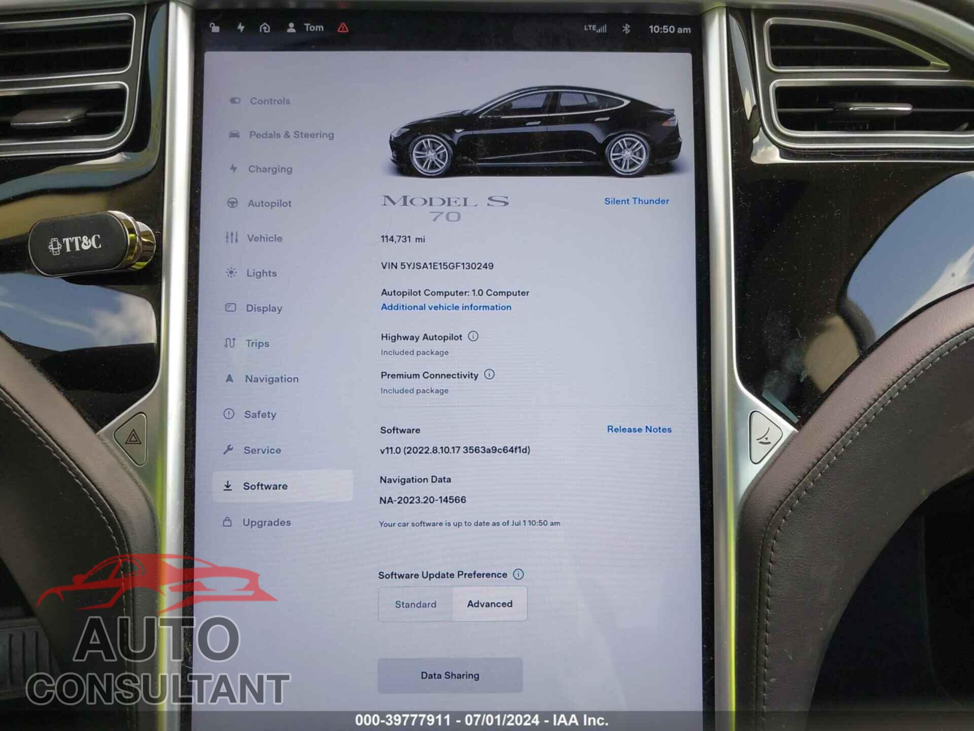 TESLA MODEL S 2016 - 5YJSA1E15GF130249