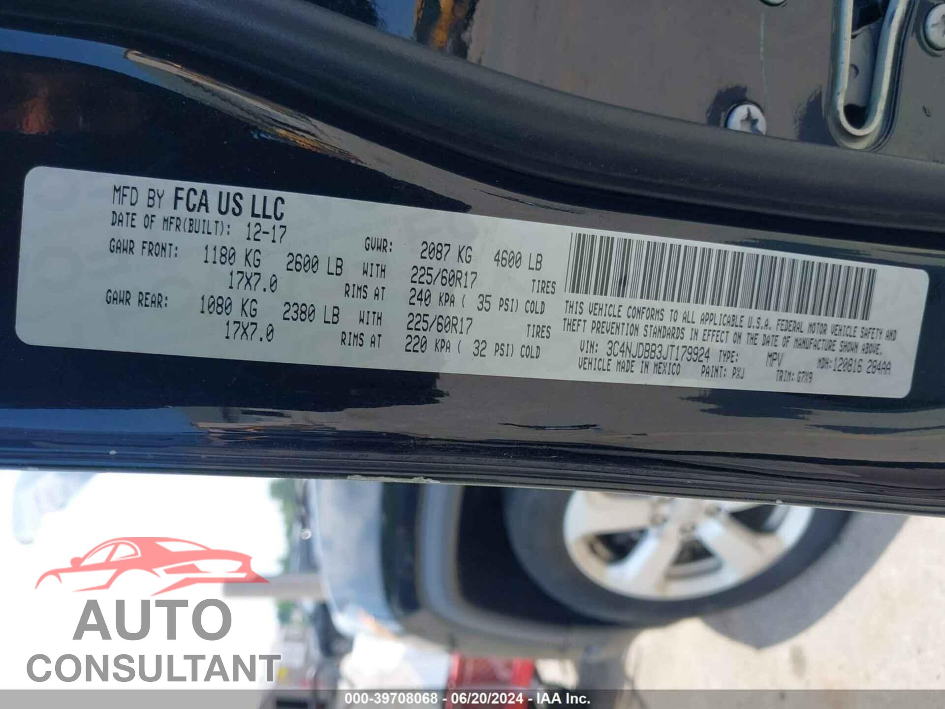 JEEP COMPASS 2018 - 3C4NJDBB3JT179924