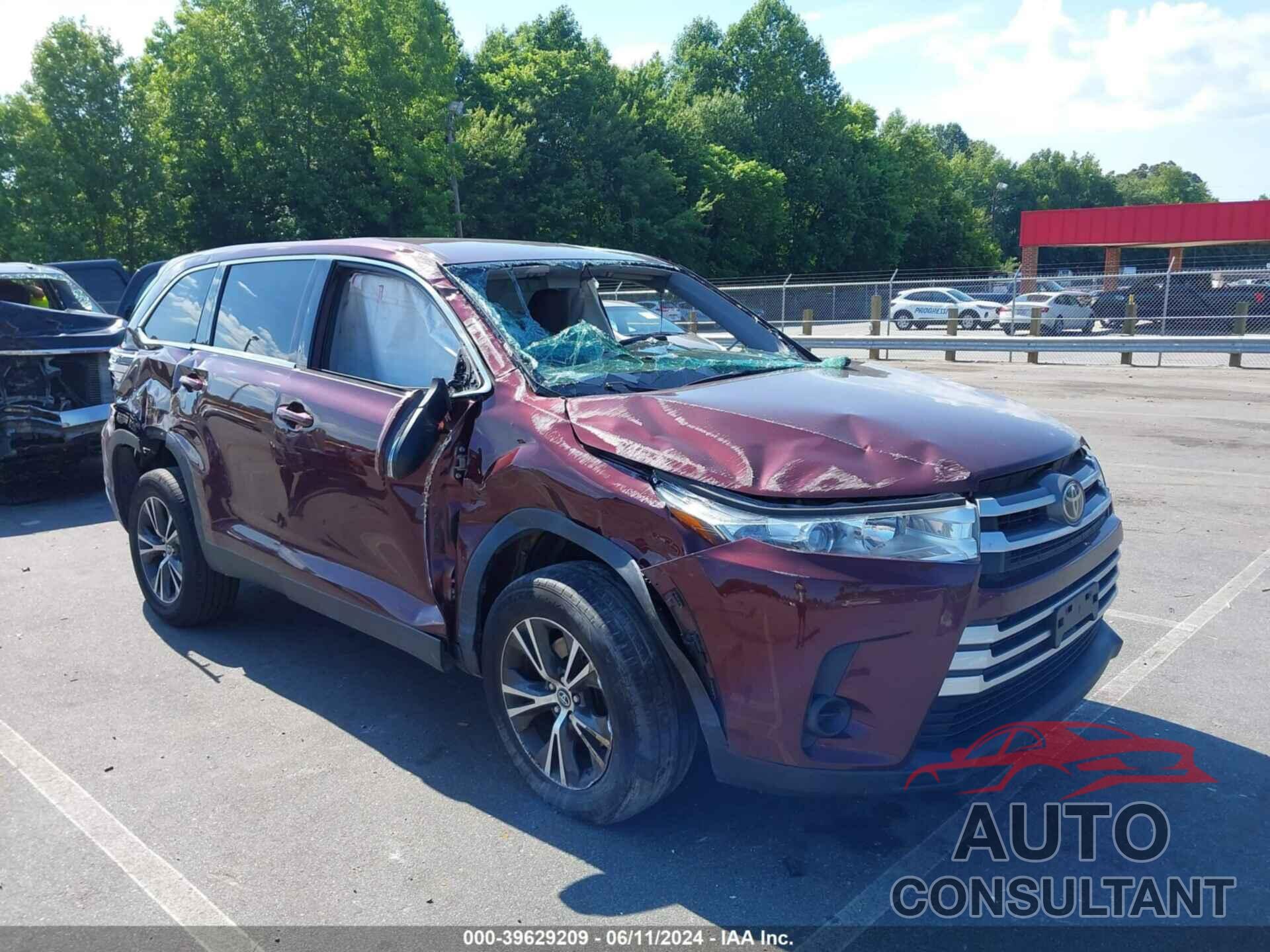 TOYOTA HIGHLANDER 2019 - 5TDZZRFHXKS324667