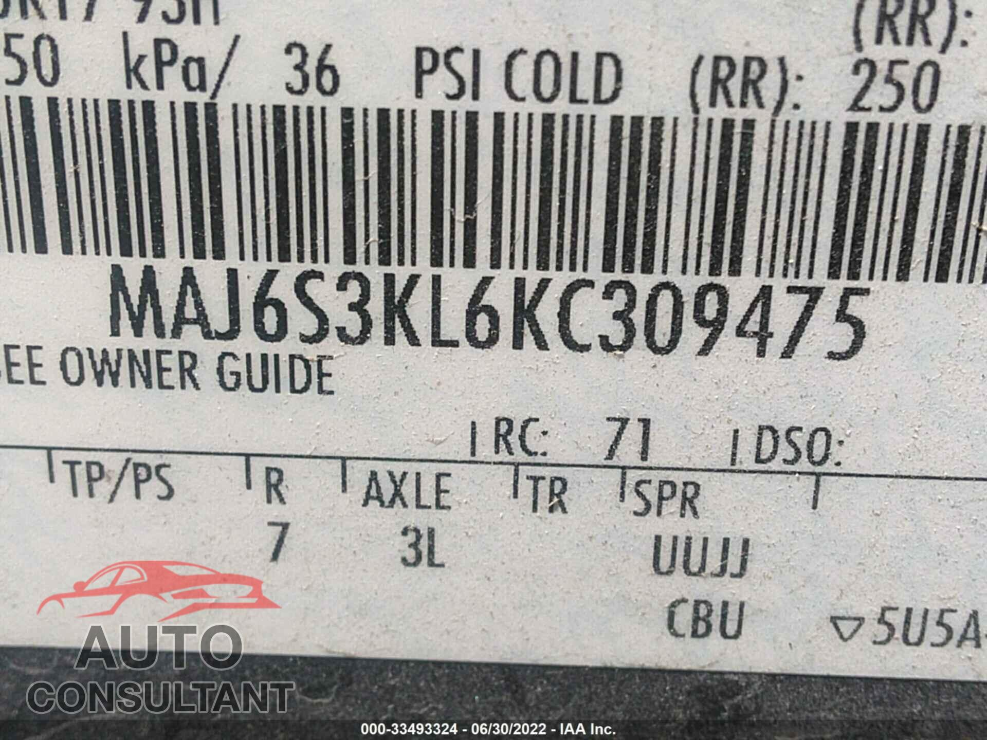 FORD ECOSPORT 2019 - MAJ6S3KL6KC309475