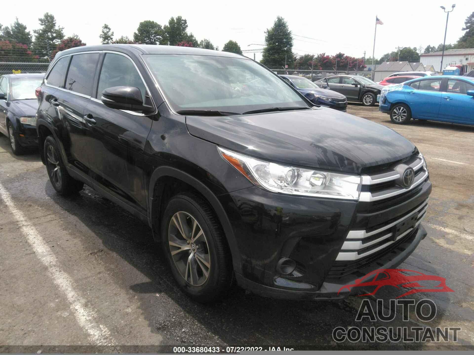 TOYOTA HIGHLANDER 2019 - 5TDZZRFH2KS316210