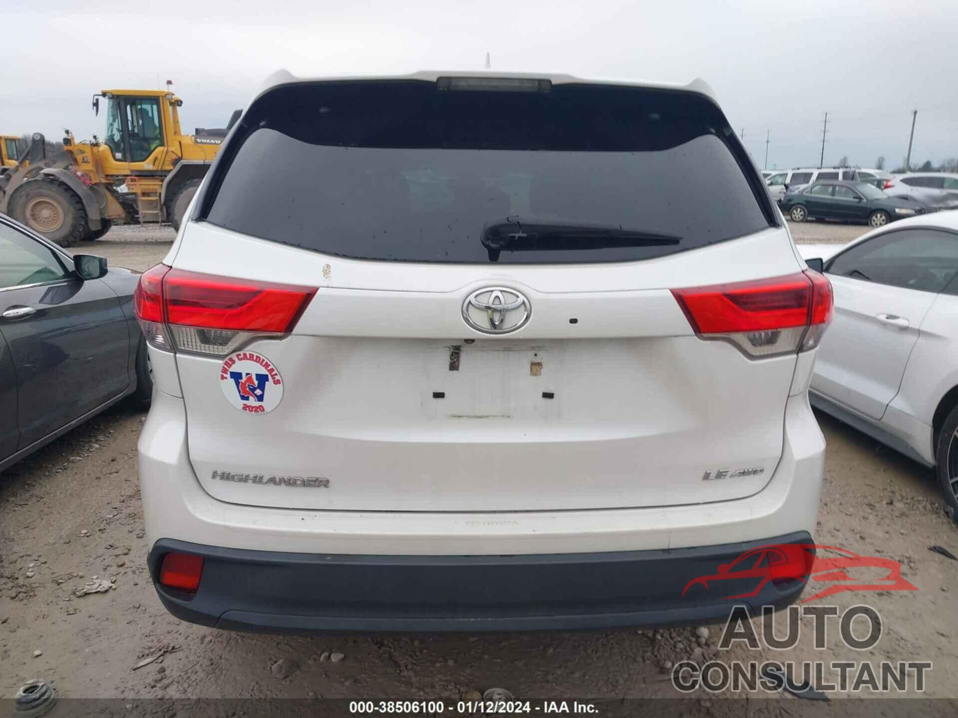 TOYOTA HIGHLANDER 2018 - 5TDBZRFH3JS867312