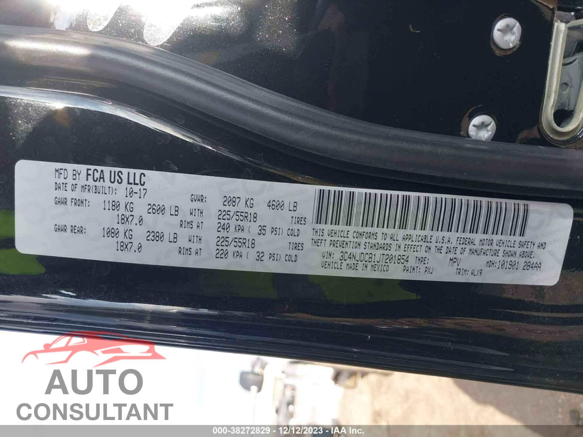 JEEP COMPASS 2018 - 3C4NJDCB1JT201854