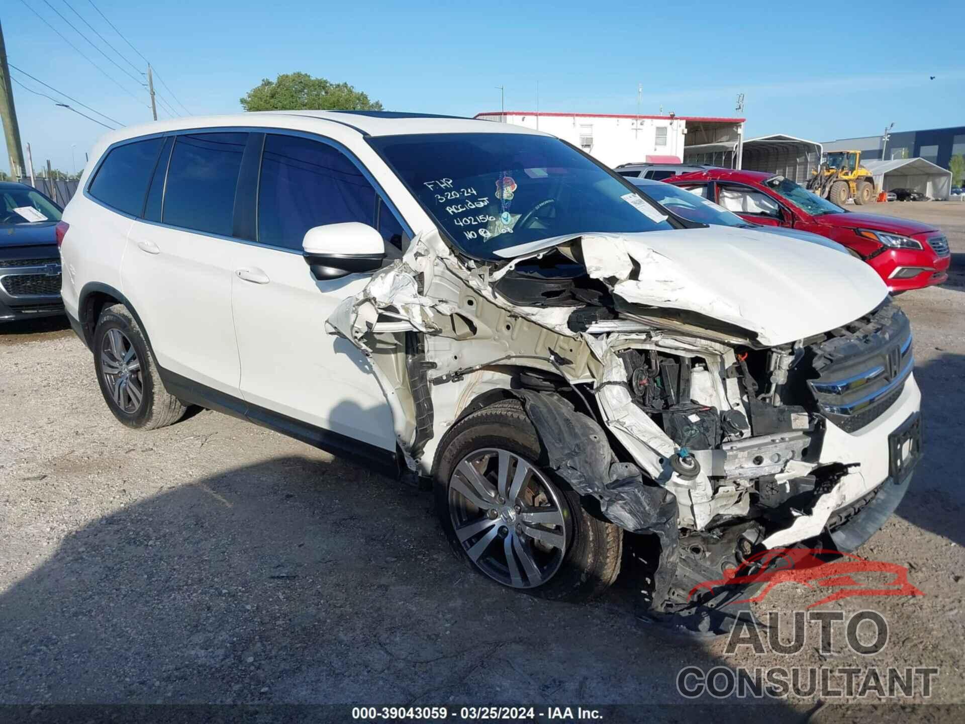 HONDA PILOT 2017 - 5FNYF5H51HB041846