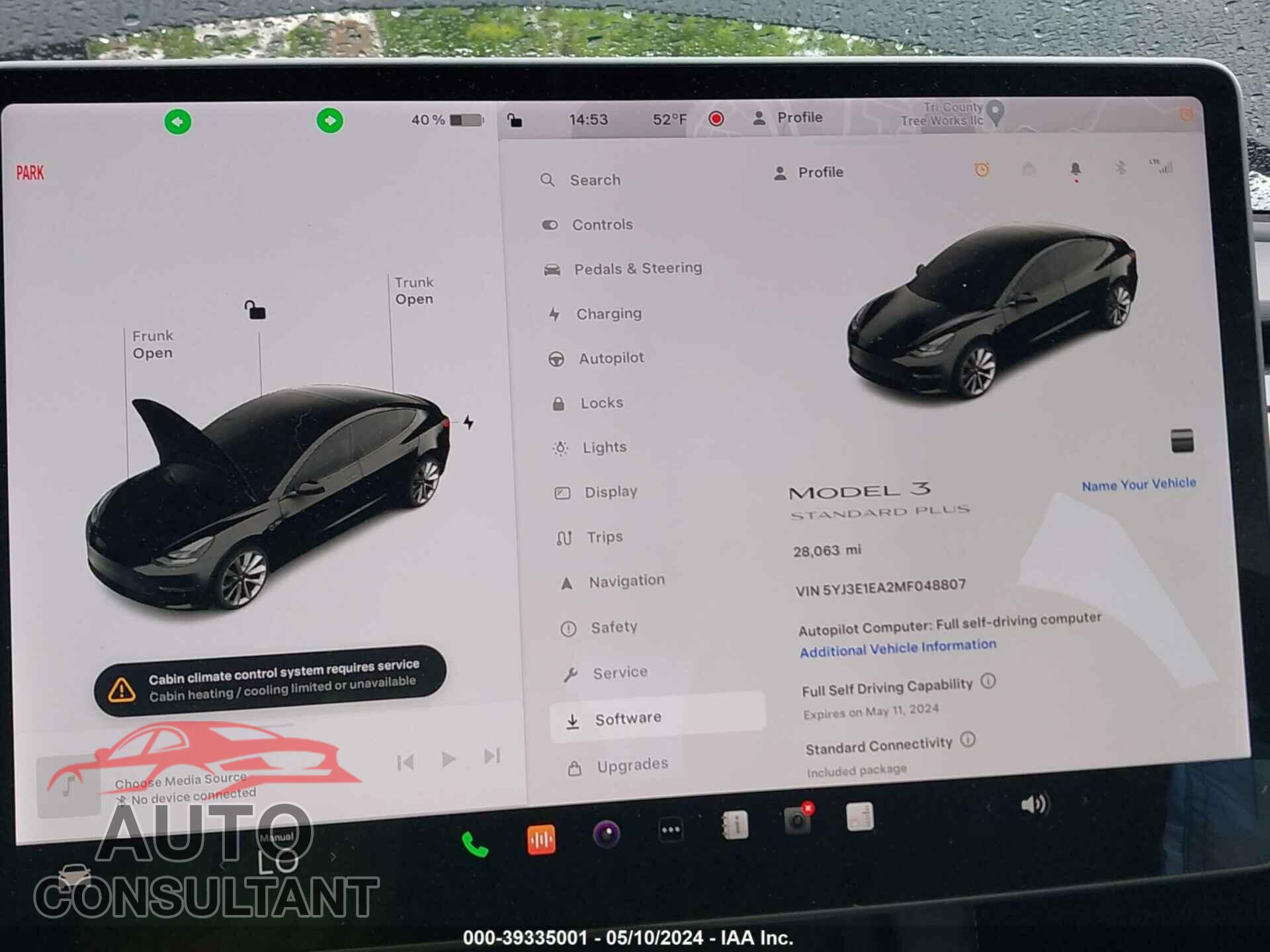 TESLA MODEL 3 2021 - 5YJ3E1EA2MF048807