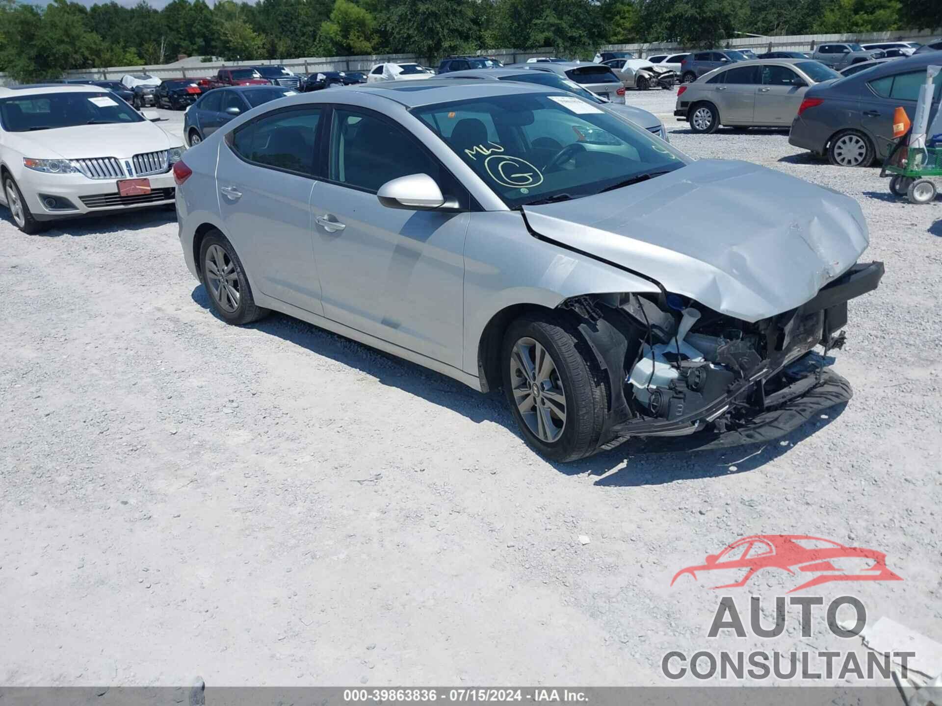 HYUNDAI ELANTRA 2018 - 5NPD84LF4JH387254