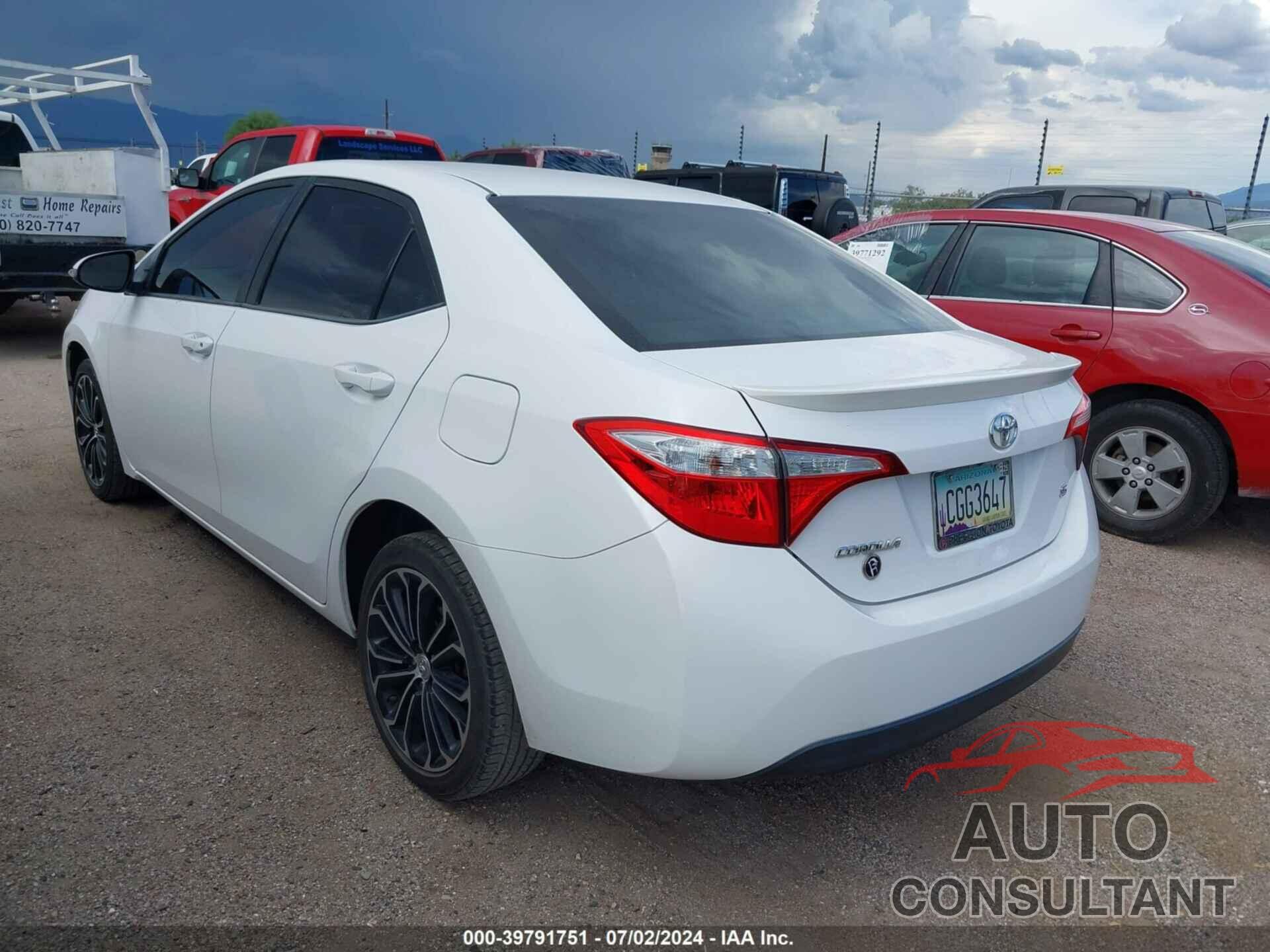 TOYOTA COROLLA 2016 - 2T1BURHE0GC621143