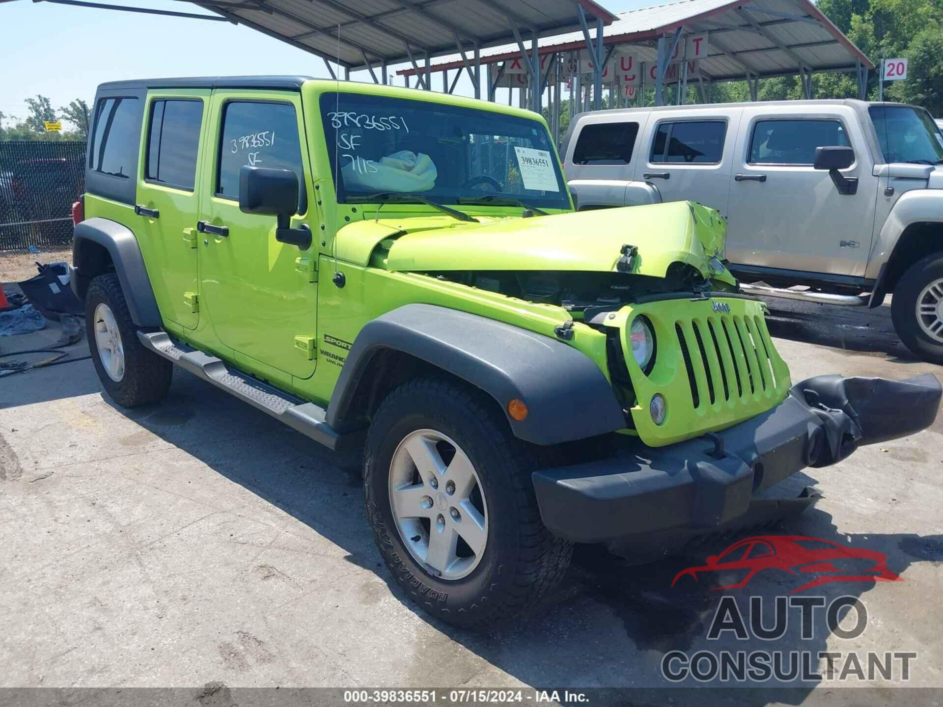 JEEP WRANGLER UNLIMITED 2017 - 1C4BJWDGXHL539199