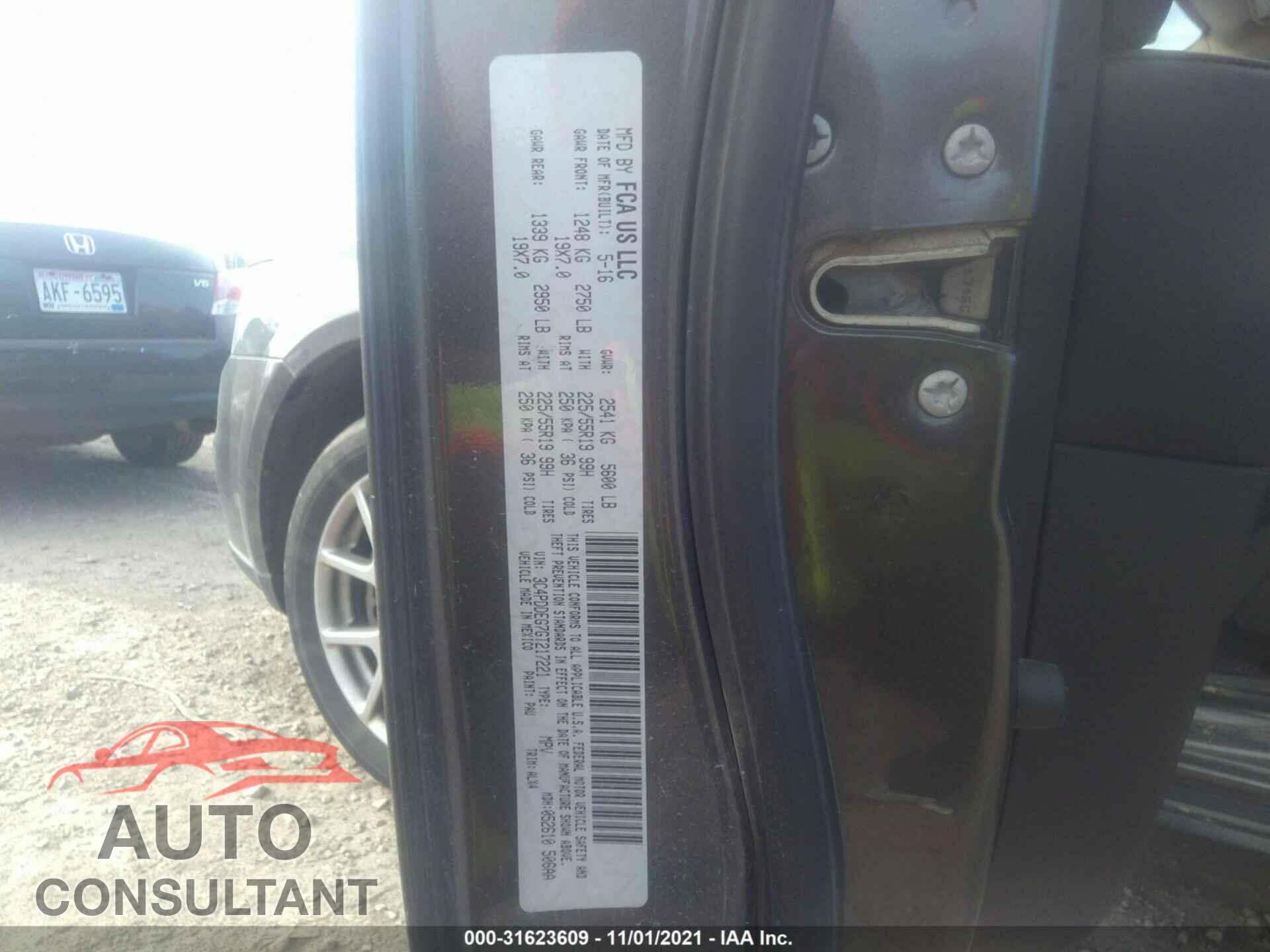 DODGE JOURNEY 2016 - 3C4PDDEG7GT217221