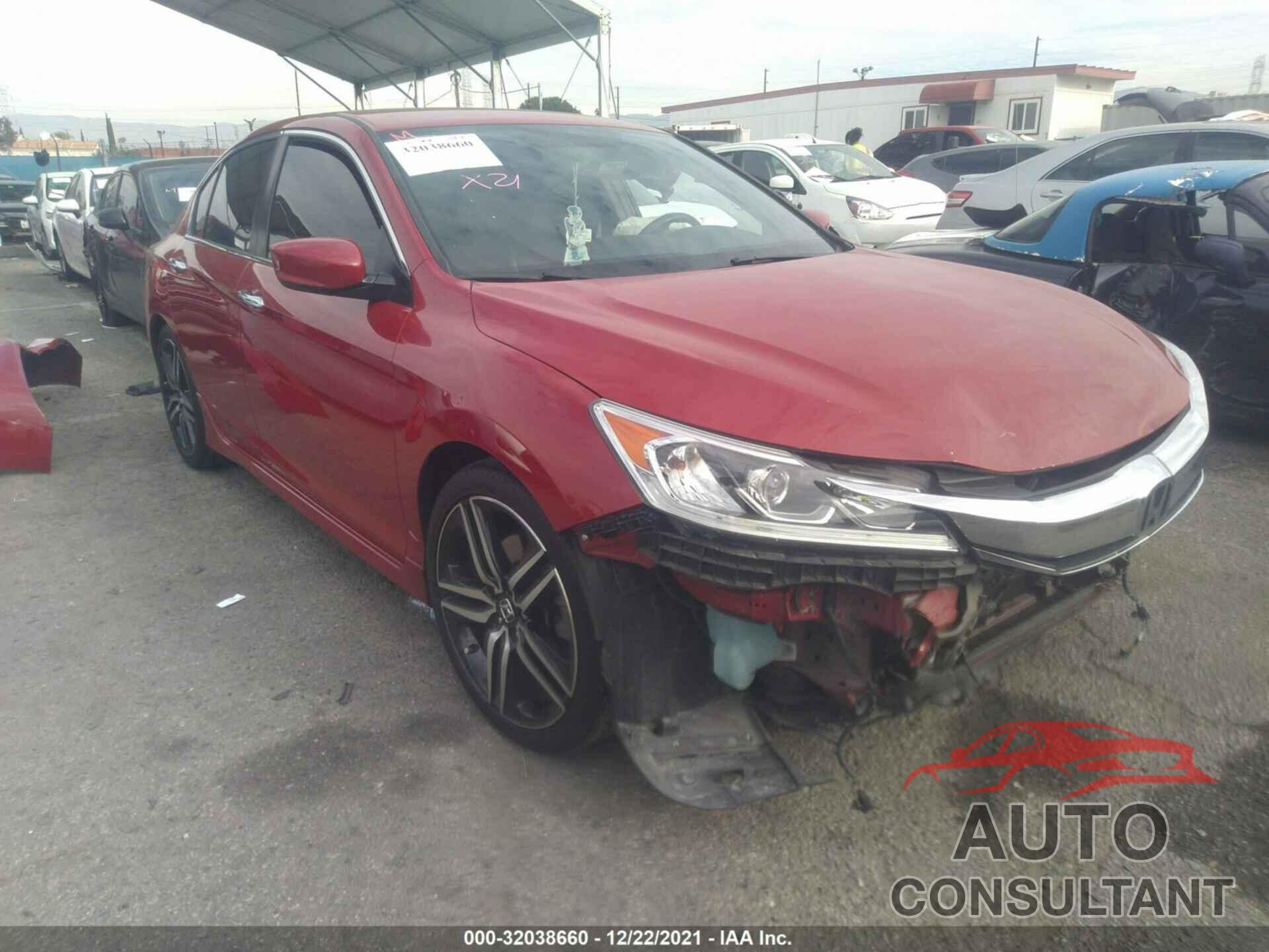 HONDA ACCORD SEDAN 2016 - 1HGCR2F50GA080116