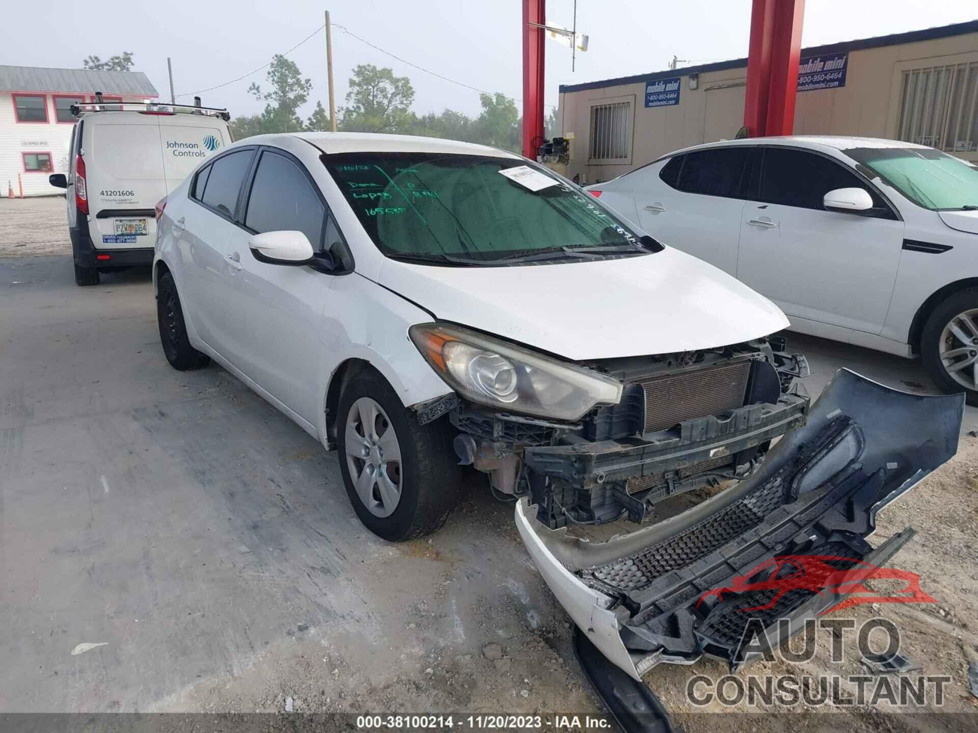 KIA FORTE 2016 - KNAFK4A69G5467071