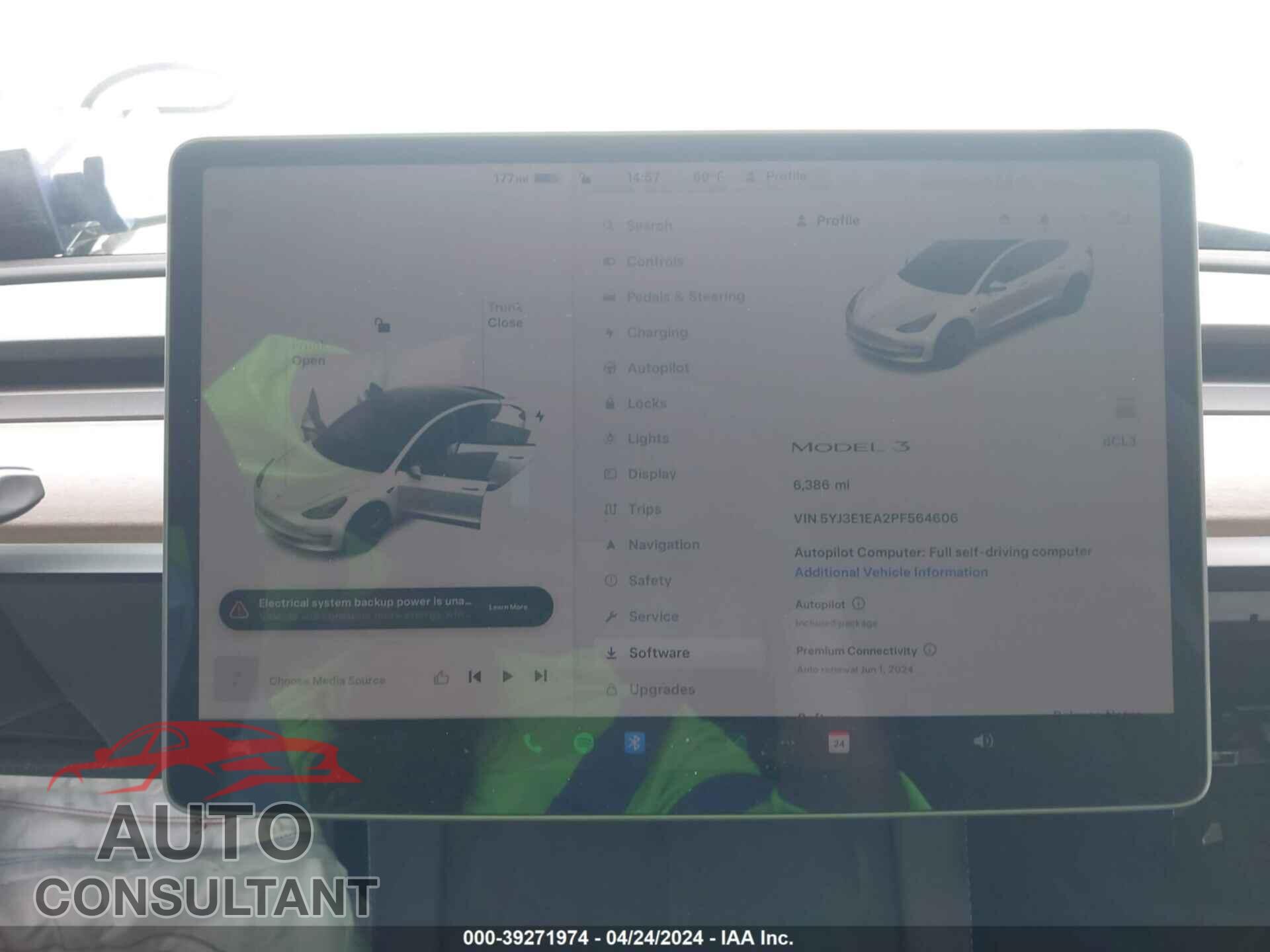 TESLA MODEL 3 2023 - 5YJ3E1EA2PF564606