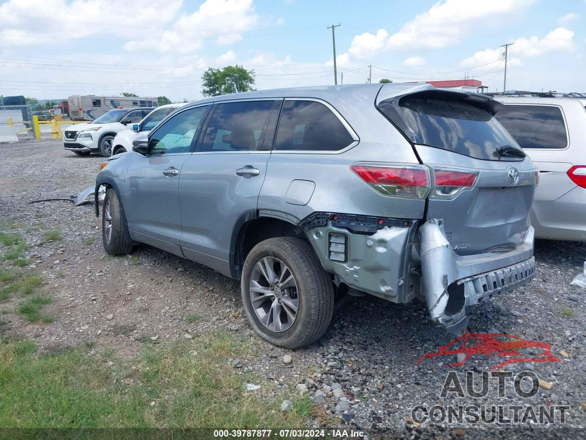 TOYOTA HIGHLANDER 2015 - 5TDBKRFH4FS117638