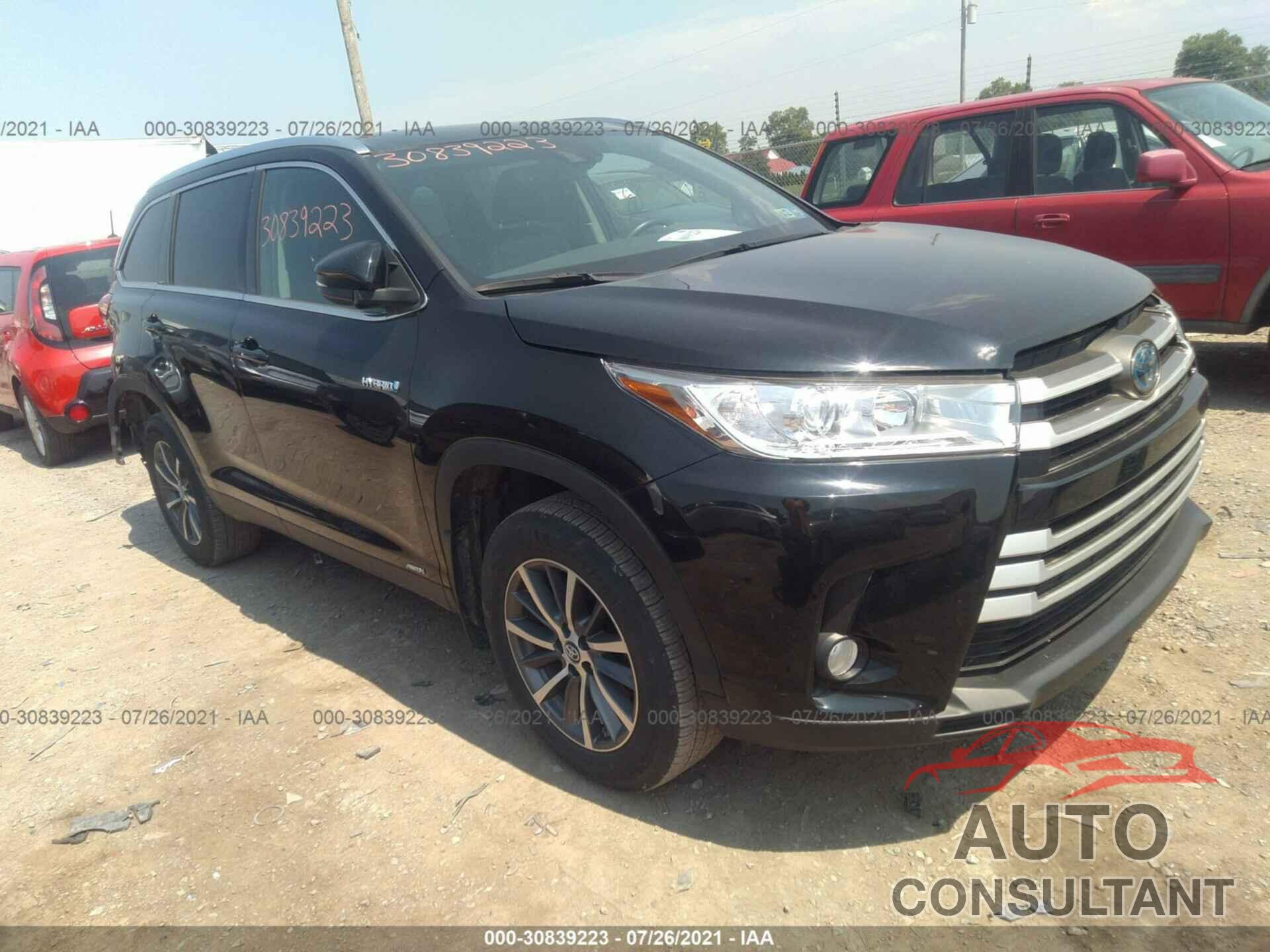 TOYOTA HIGHLANDER 2019 - 5TDJGRFH6KS063072