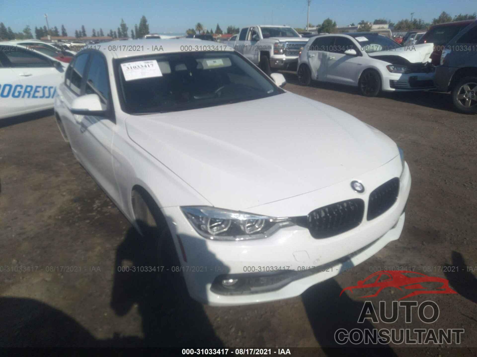 BMW 3 SERIES 2017 - WBA8E1G30HNU17429