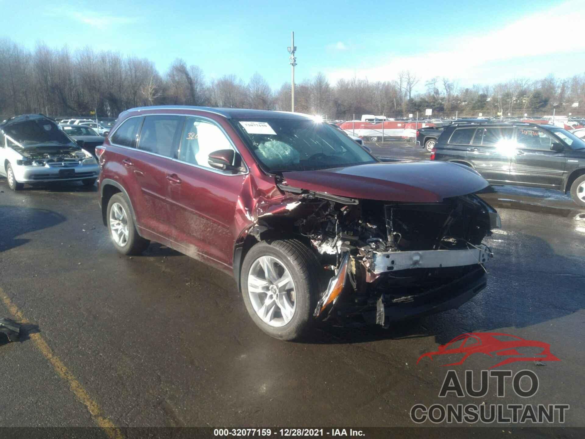 TOYOTA HIGHLANDER 2016 - 5TDDKRFH7GS330304