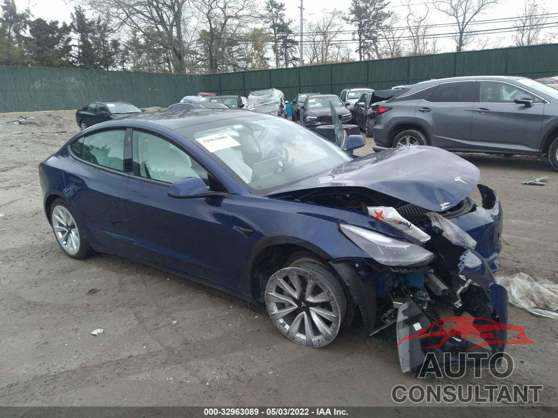 TESLA MODEL 3 2022 - 5YJ3E1EB6NF196002