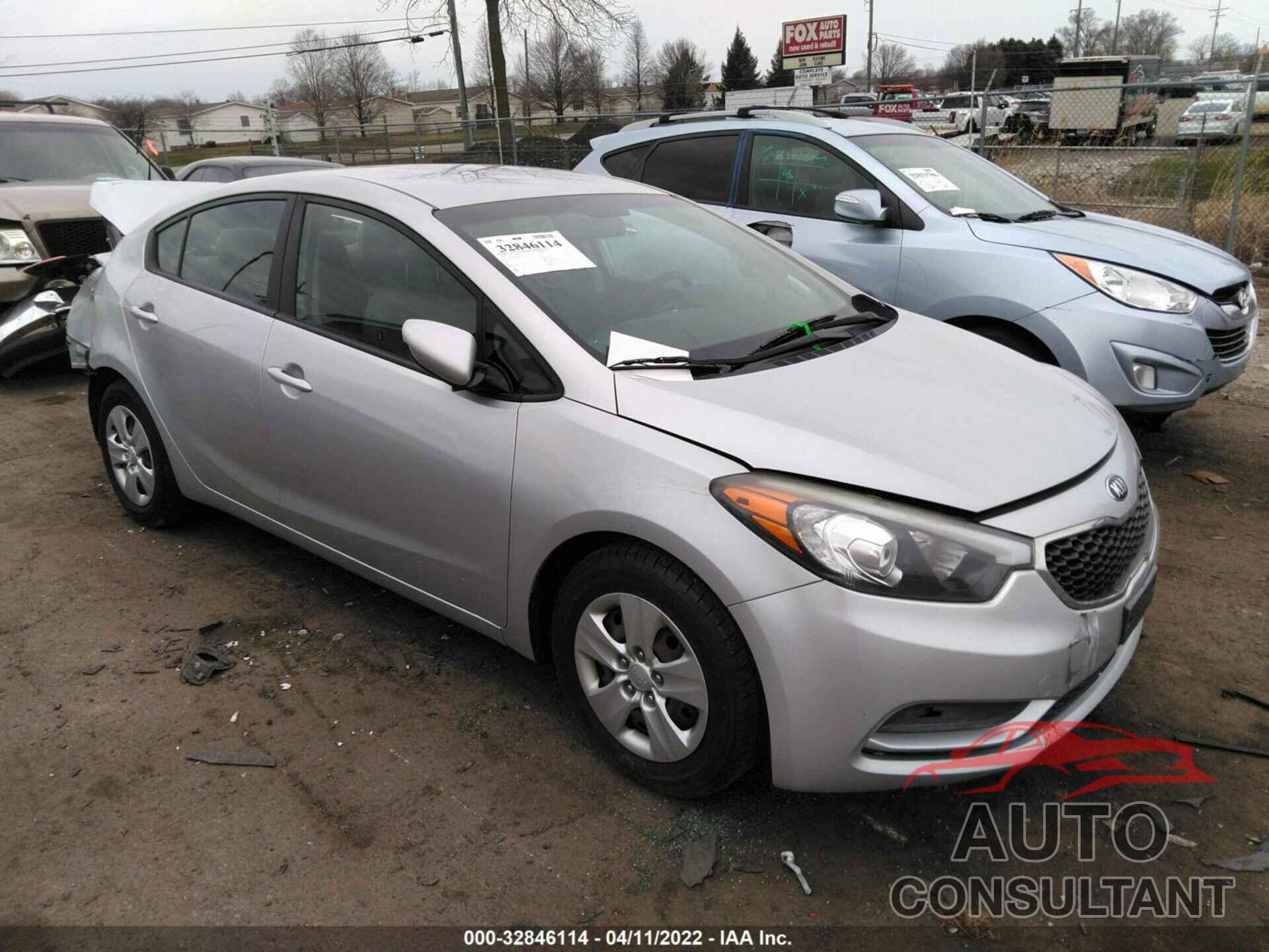 KIA FORTE 2016 - KNAFK4A65G5475779