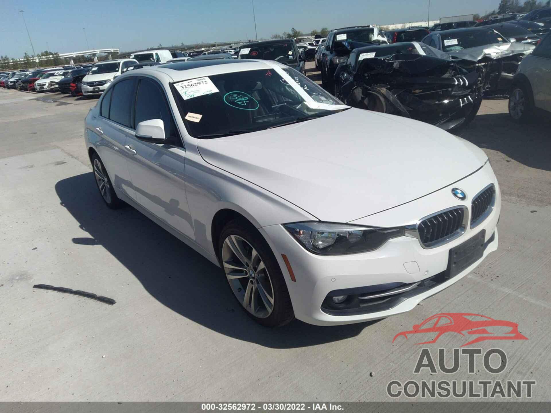 BMW 3 SERIES 2017 - WBA8B9G34HNU53700