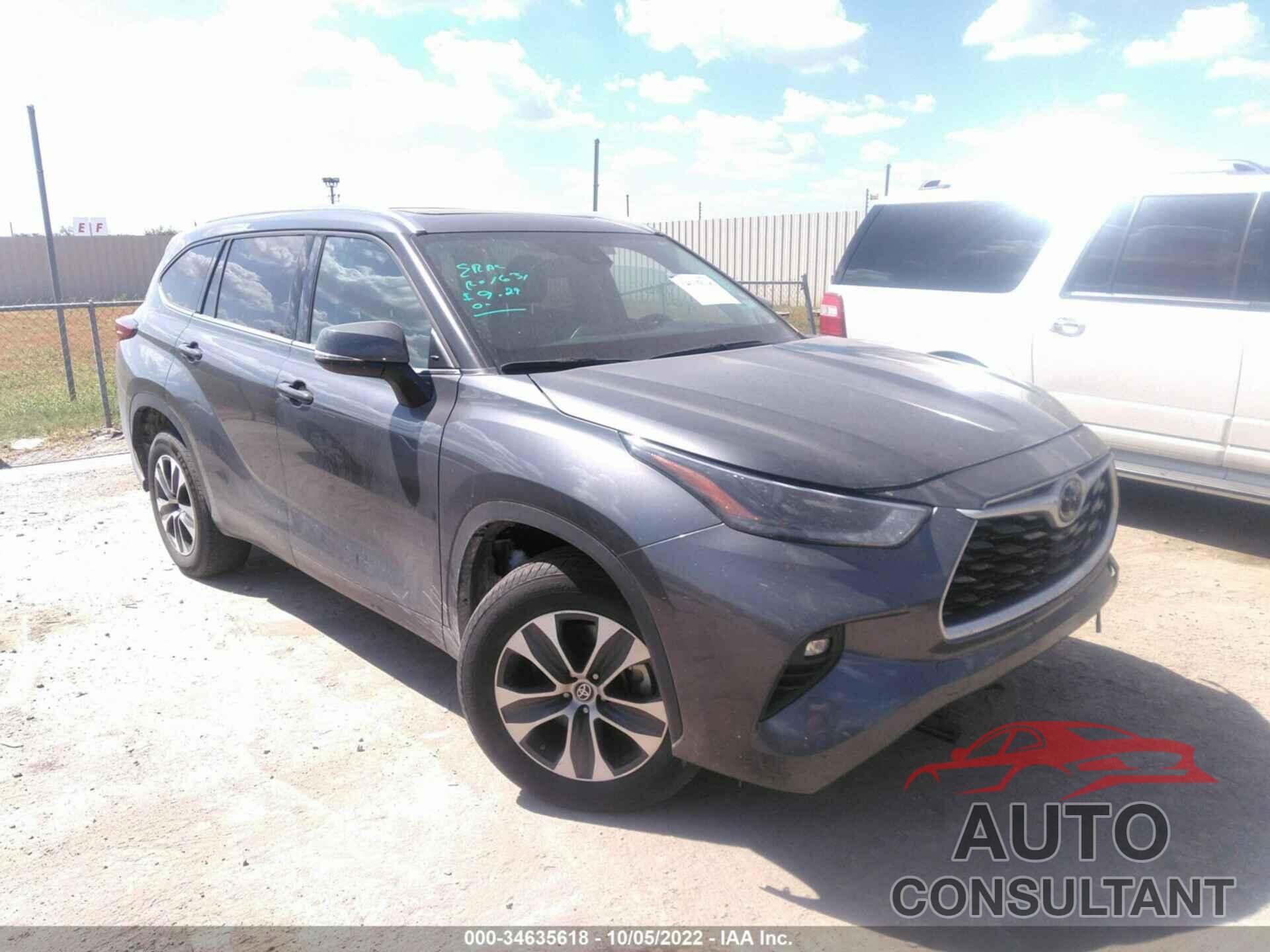 TOYOTA HIGHLANDER 2021 - 5TDGZRAH4MS037469