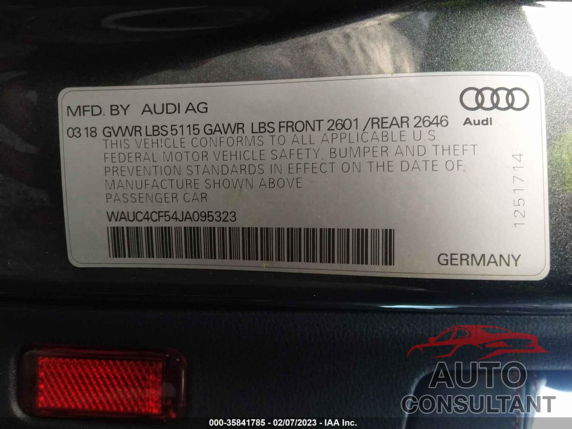 AUDI S5 2018 - WAUC4CF54JA095323