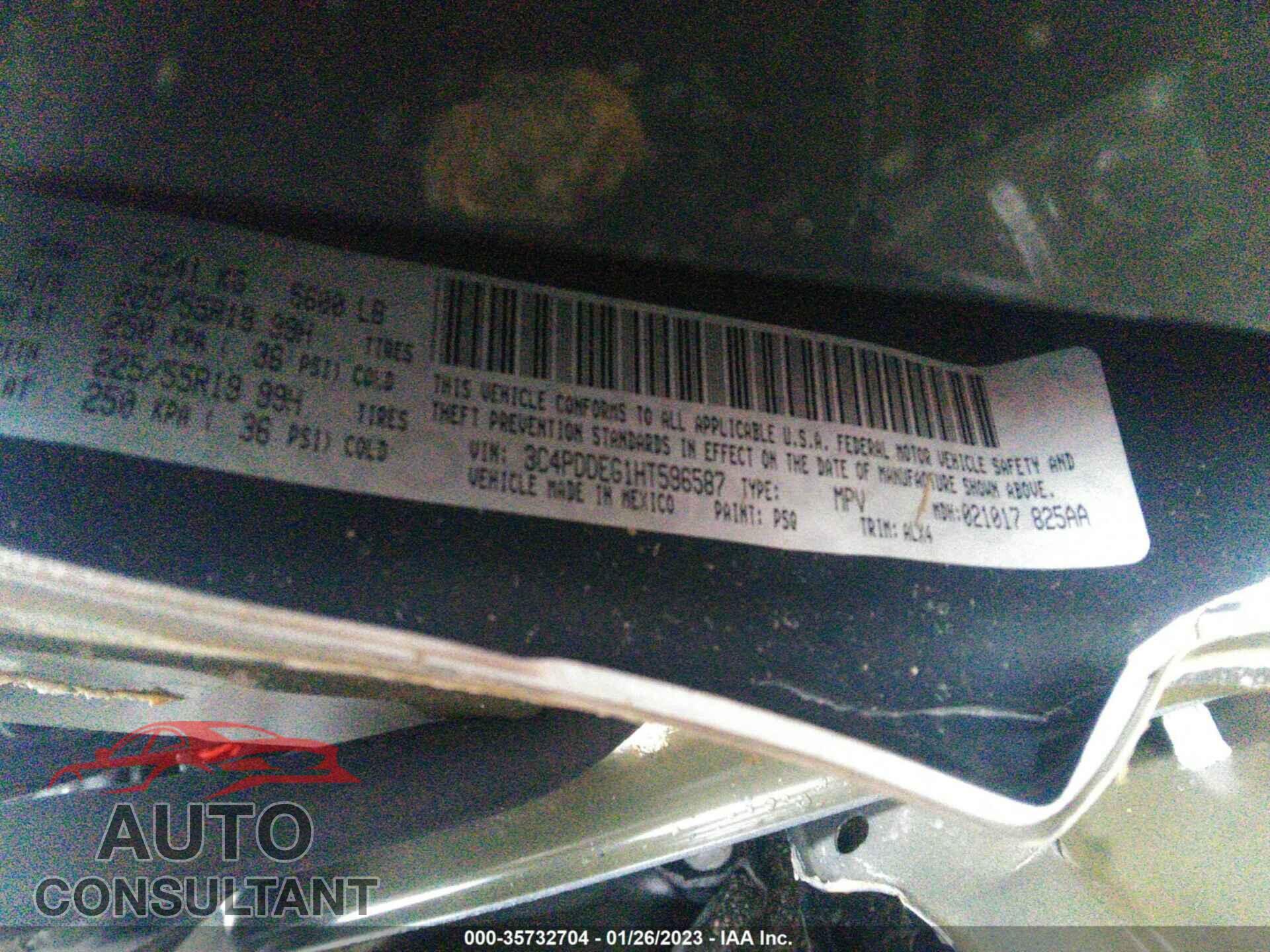 DODGE JOURNEY 2017 - 3C4PDDEG1HT596587