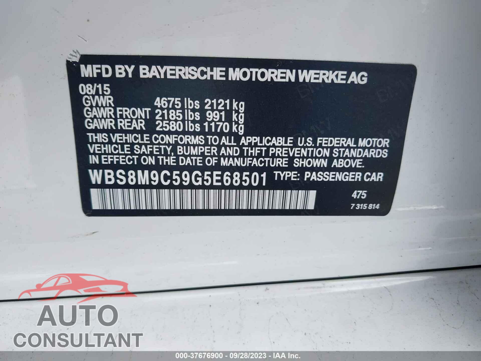 BMW M3 2018 - WBS8M9C51J5K99174
