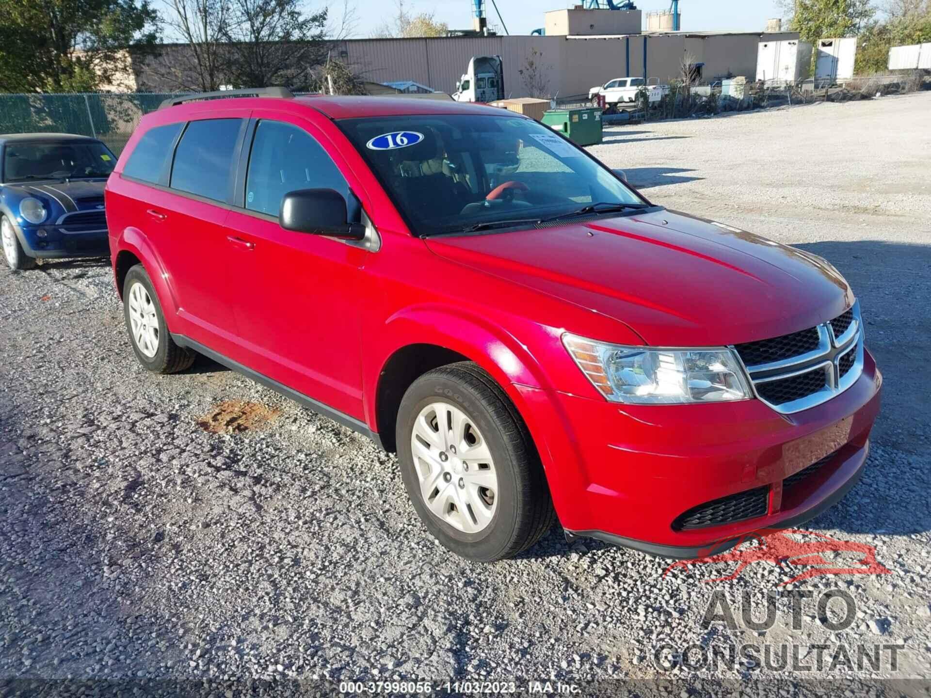 DODGE JOURNEY 2016 - 3C4PDCABXGT222983