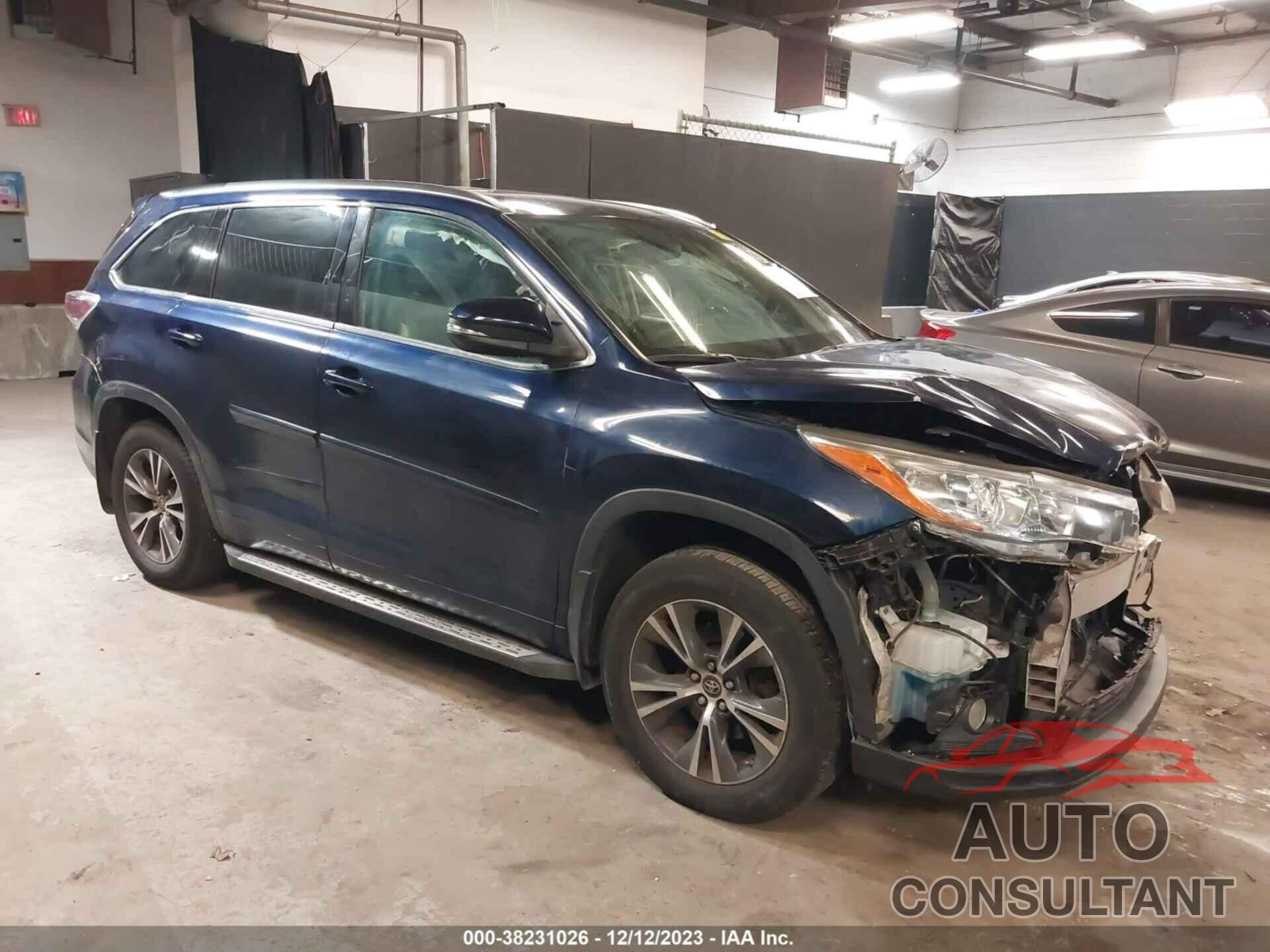 TOYOTA HIGHLANDER 2016 - 5TDJKRFH1GS343617