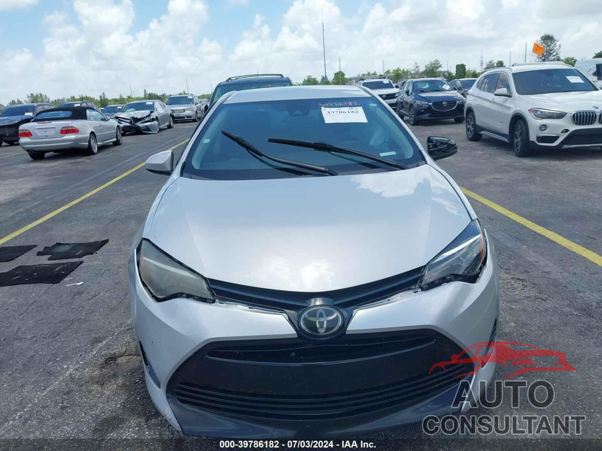 TOYOTA COROLLA 2019 - 2T1BURHE9KC222160