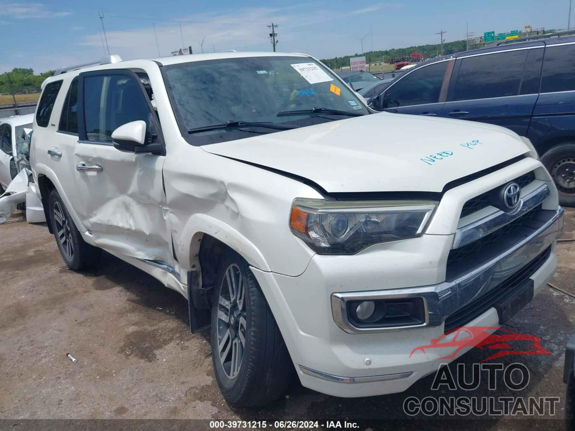 TOYOTA 4RUNNER 2016 - JTEBU5JR5G5316929