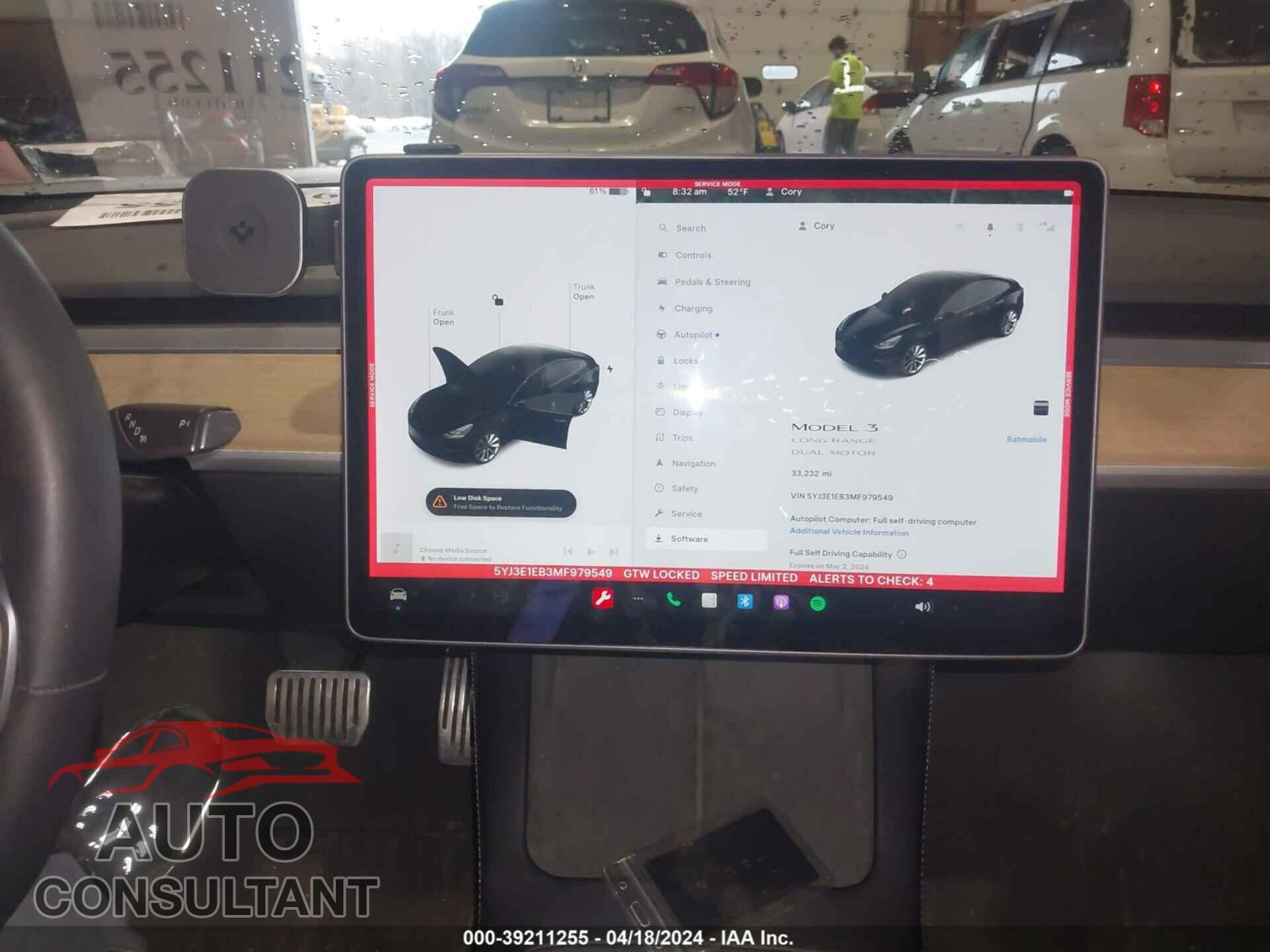 TESLA MODEL 3 2021 - 5YJ3E1EB3MF979549
