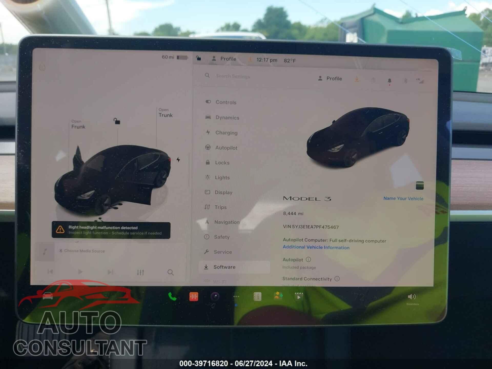 TESLA MODEL 3 2023 - 5YJ3E1EA7PF475467