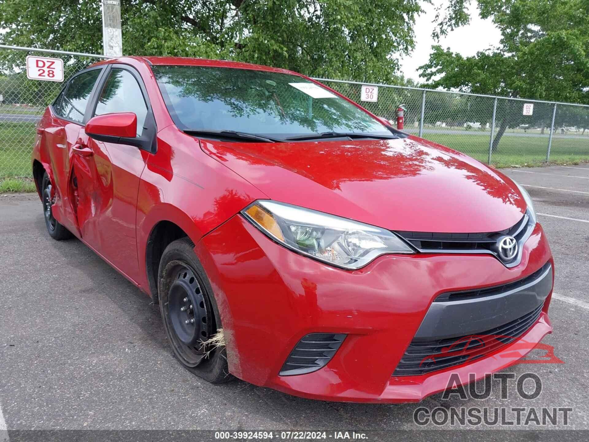 TOYOTA COROLLA 2016 - 2T1BURHE5GC535360