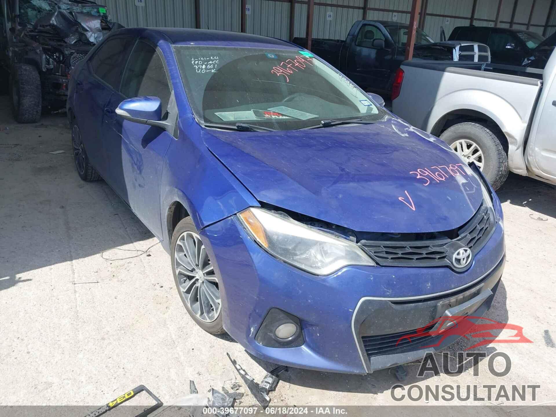 TOYOTA COROLLA 2016 - 5YFBURHE0GP490716