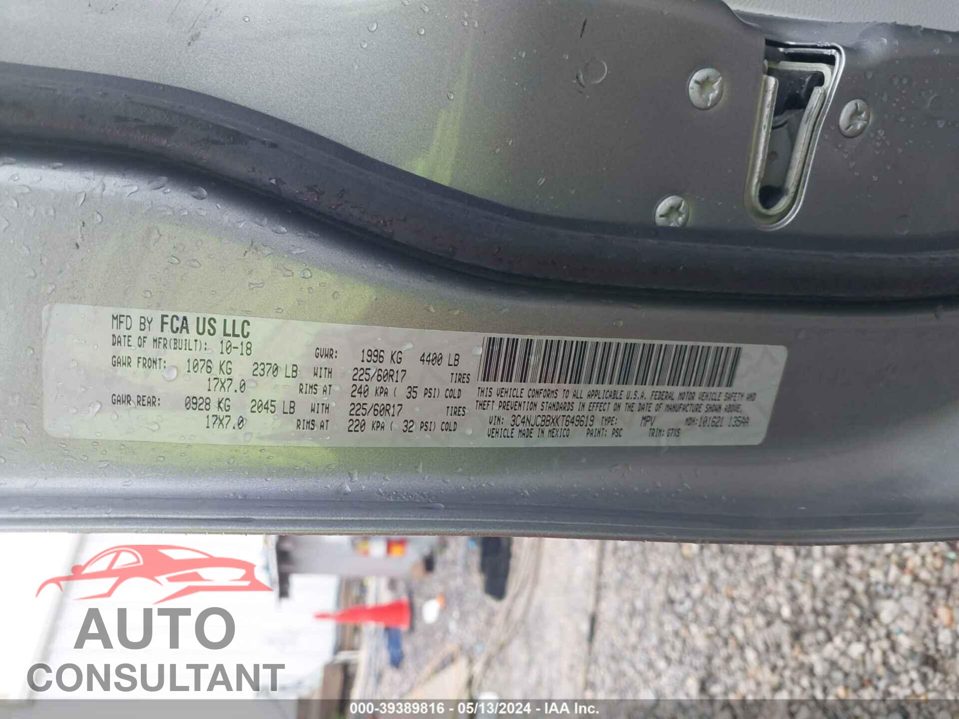 JEEP COMPASS 2019 - 3C4NJCBBXKT649619