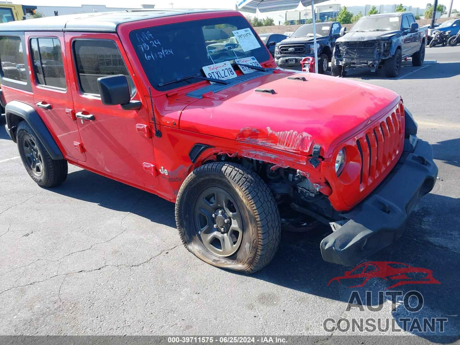 JEEP WRANGLER UNLIMITED 2019 - 1C4HJXDG0KW552582