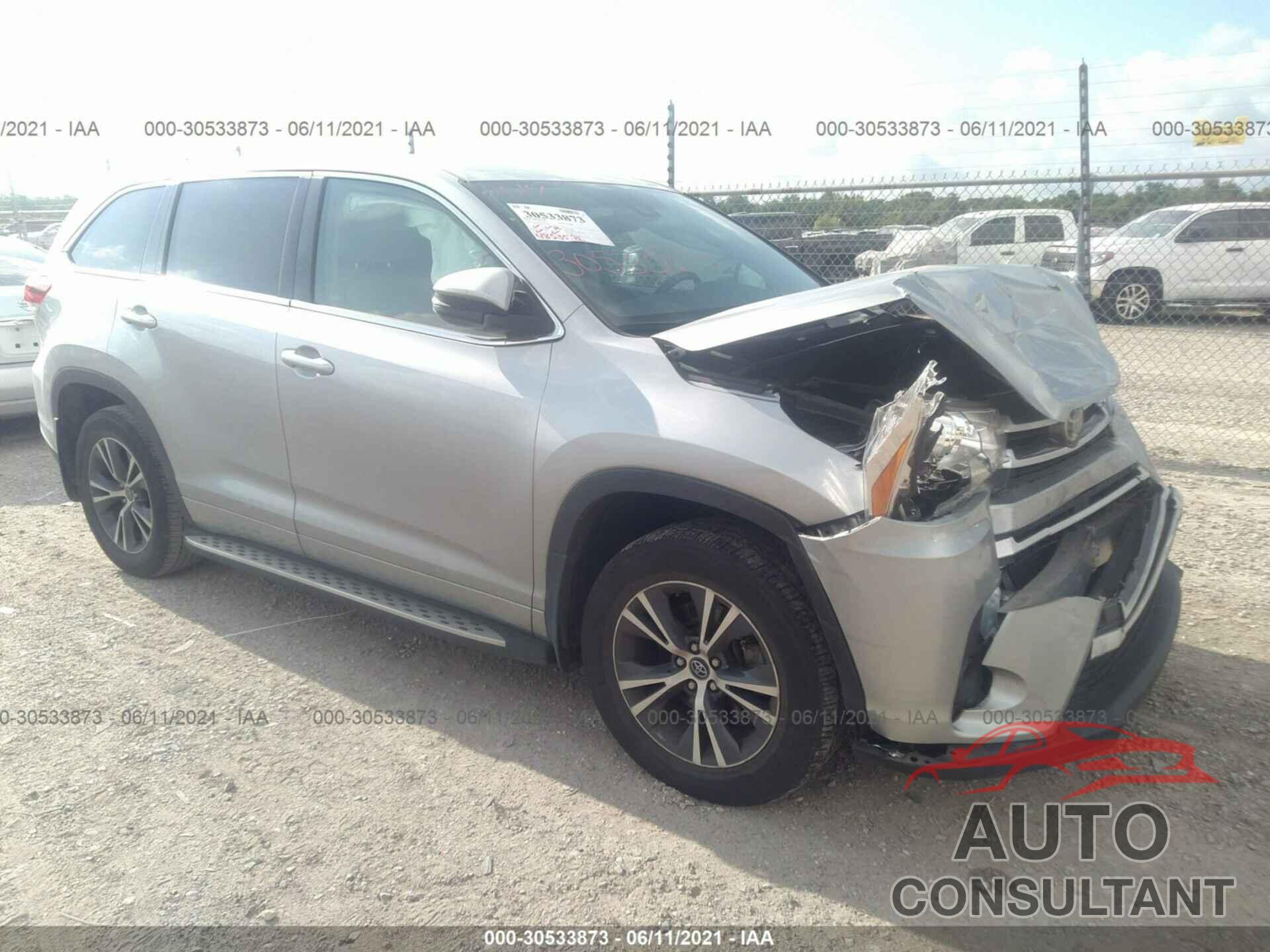 TOYOTA HIGHLANDER 2017 - 5TDZARFH9HS032069