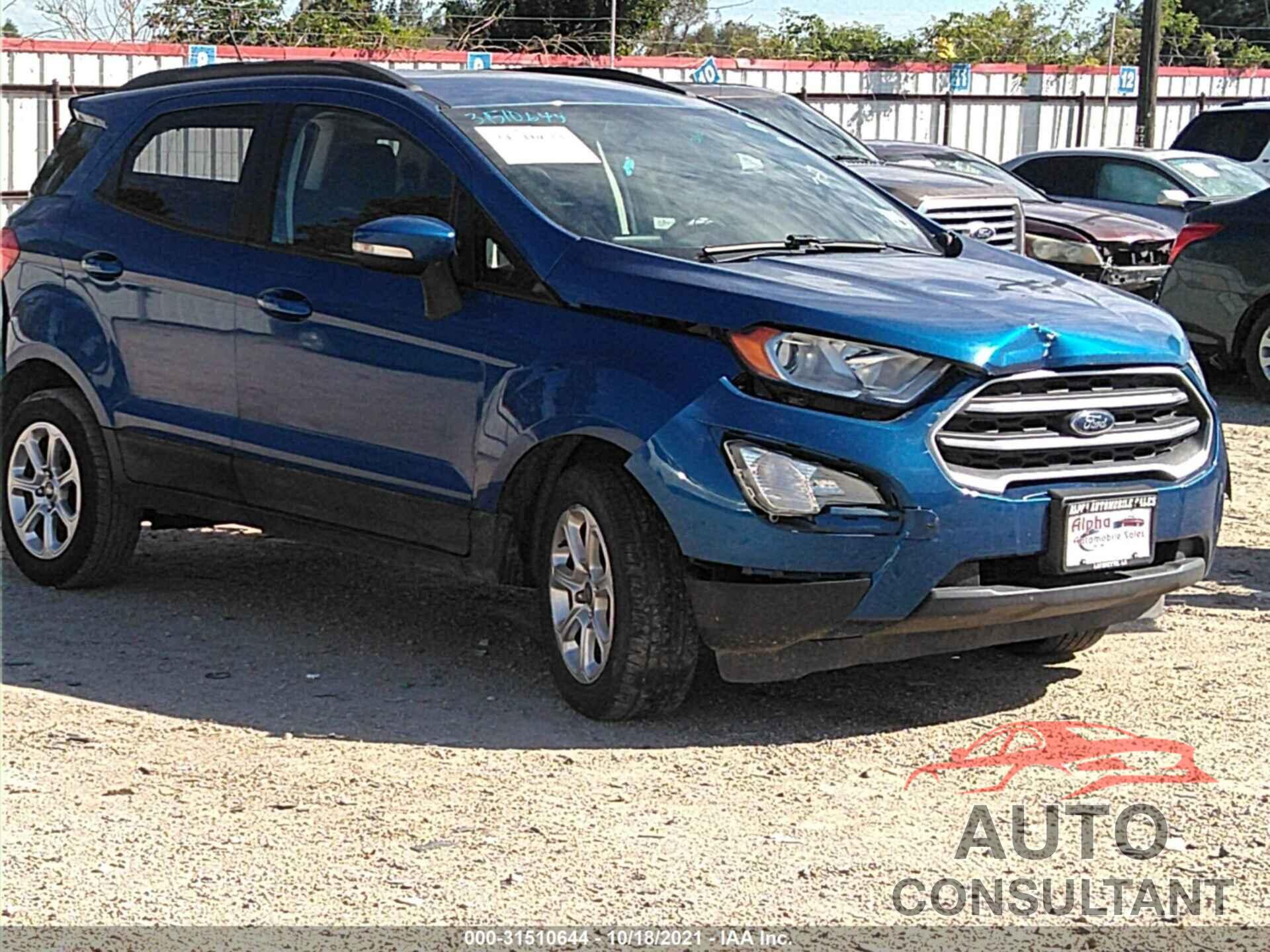 FORD ECOSPORT 2019 - MAJ3S2GE3KC277057